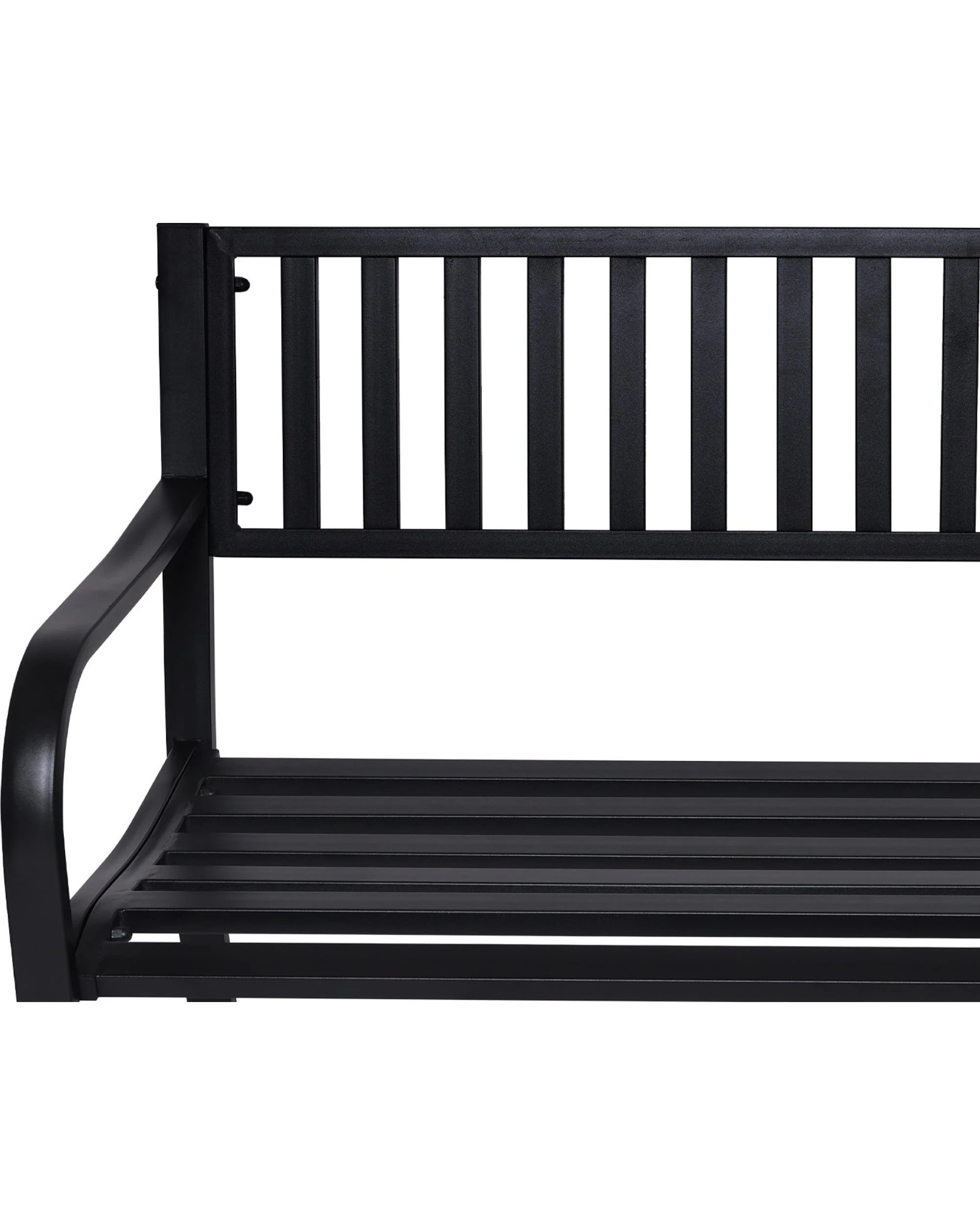 8 Wallaroo Steel Outdoor 2 to 3 Seater Garden Bench Rust Resistant Cast Iron 300kg Capacity - Black, 8 of 10