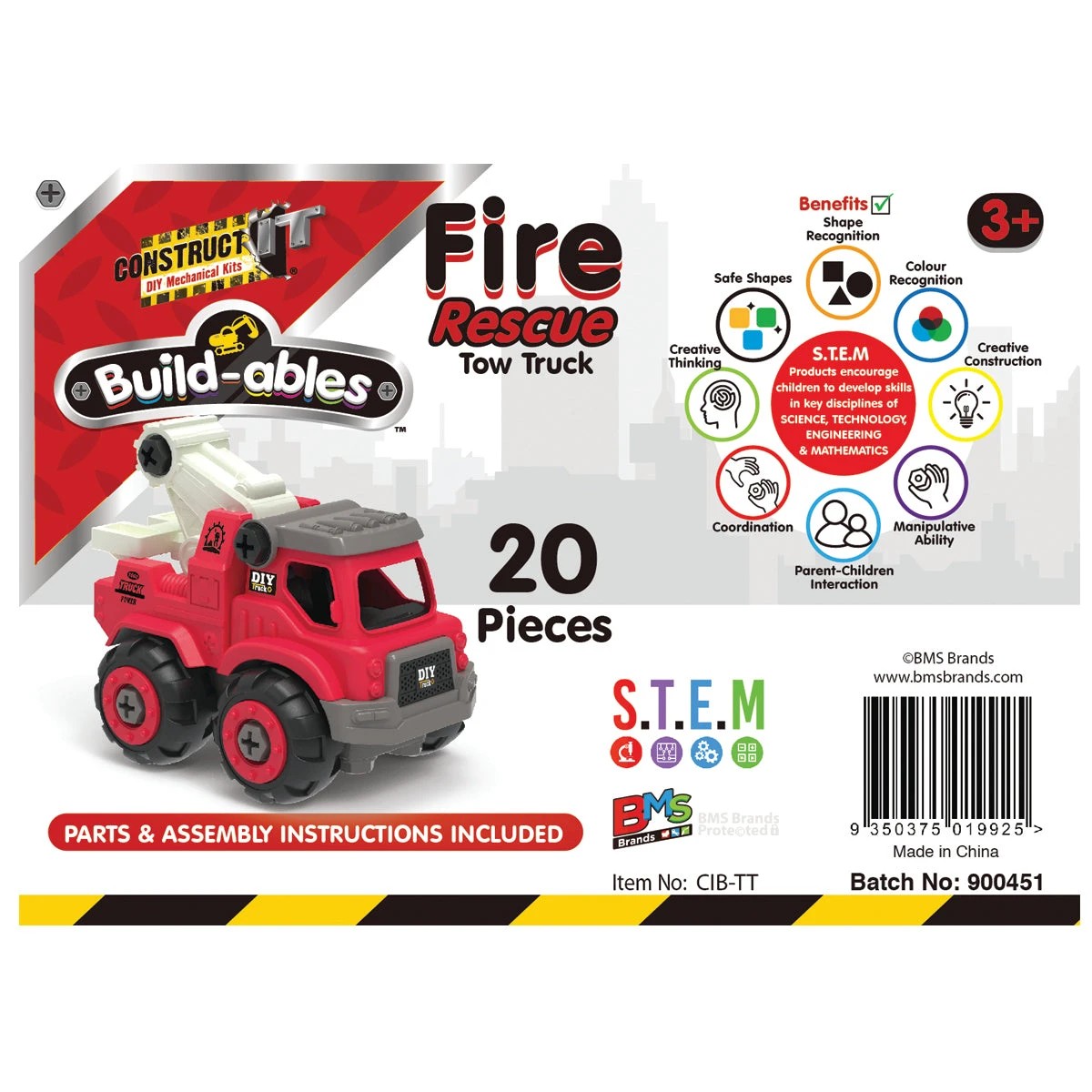 5 Construct-It Build-ables - Fire Rescue Tow Truck, 5 of 5