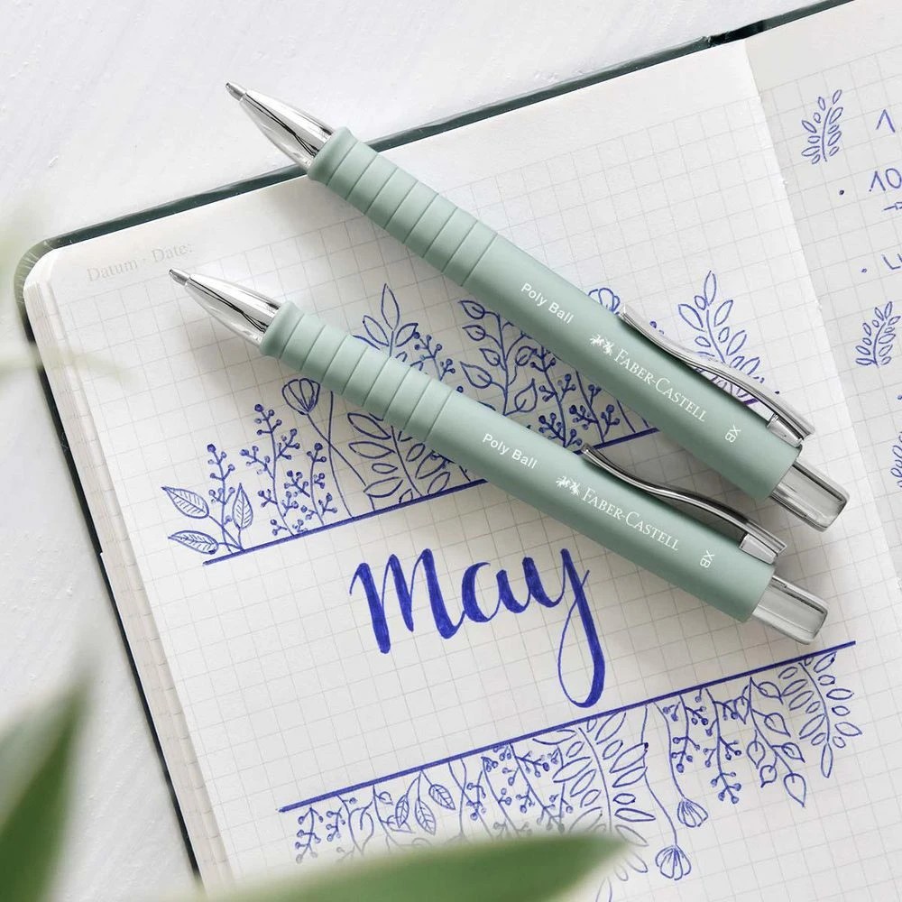 5 Faber-Castell PolyBall XB Ballpoint Pen Mint Green, 5 of 6