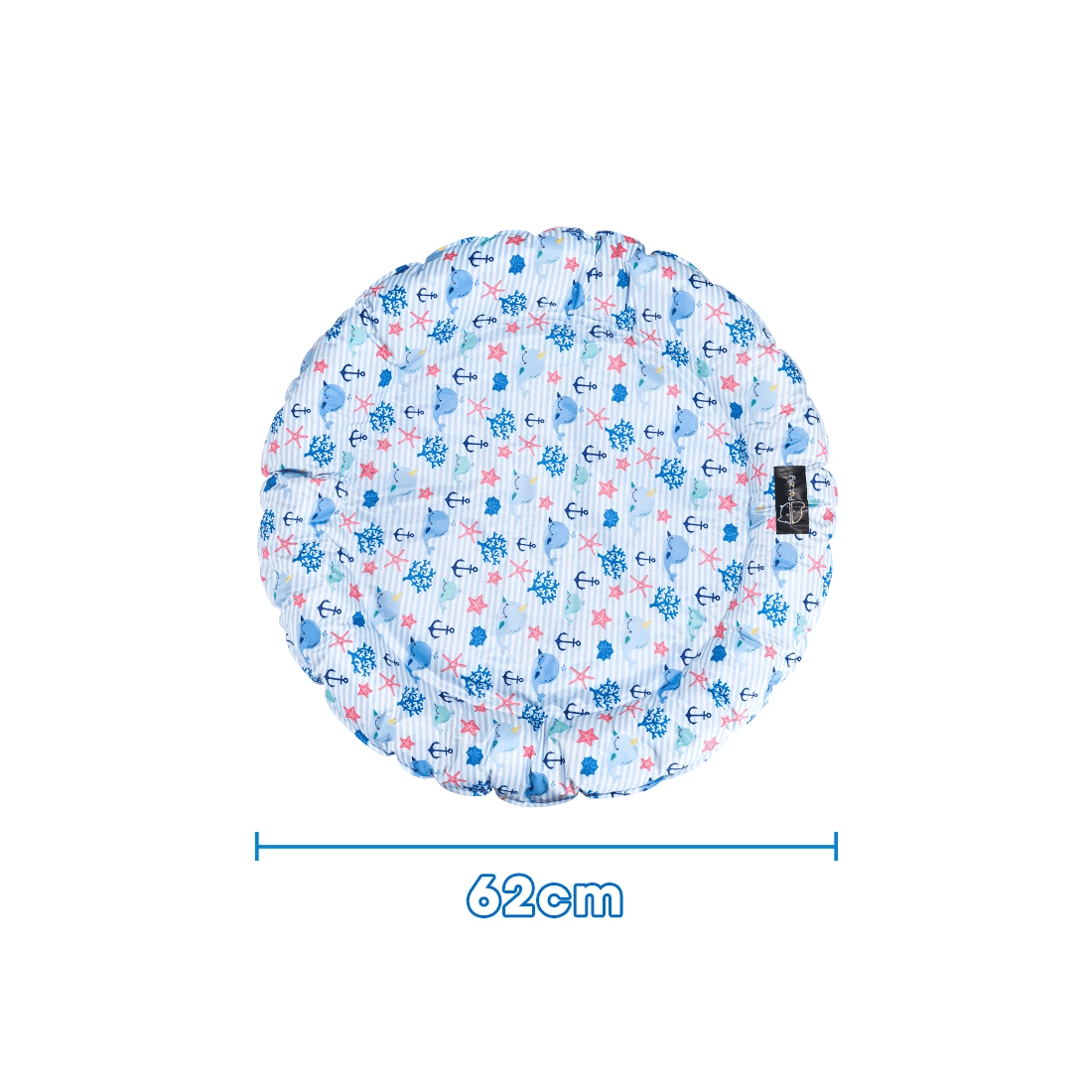 2 Petzly Pet Cooling Mat Dog Cat Bed Non-Toxic Sofa S Size Summer Pad Round 62CM - Blue, 2 of 3