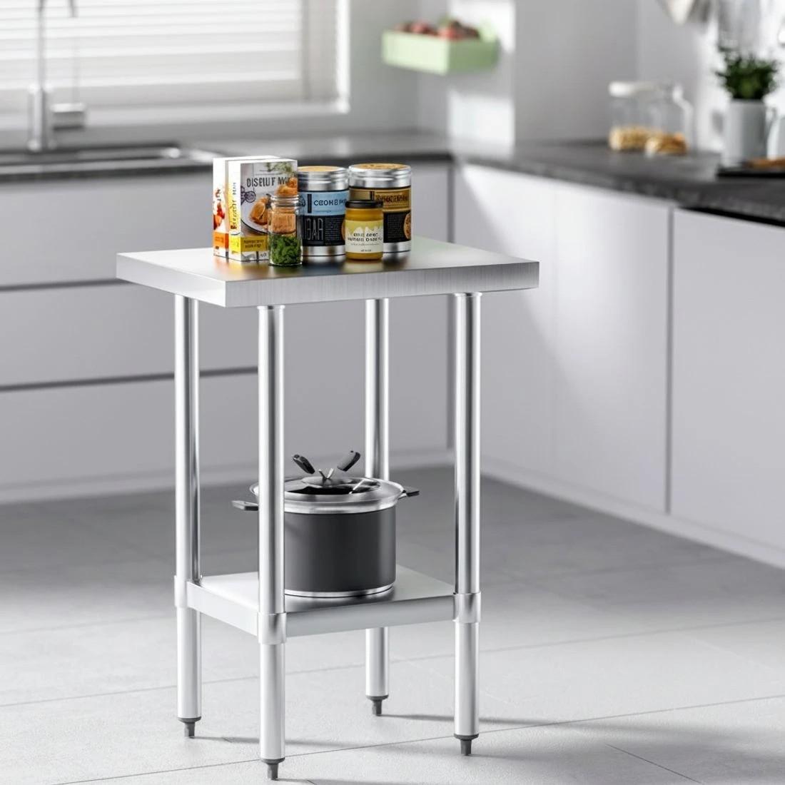 3 Cefito Stainless Steel Kitchen Benches Work Bench 610x457mm - Silver, 3 of 4