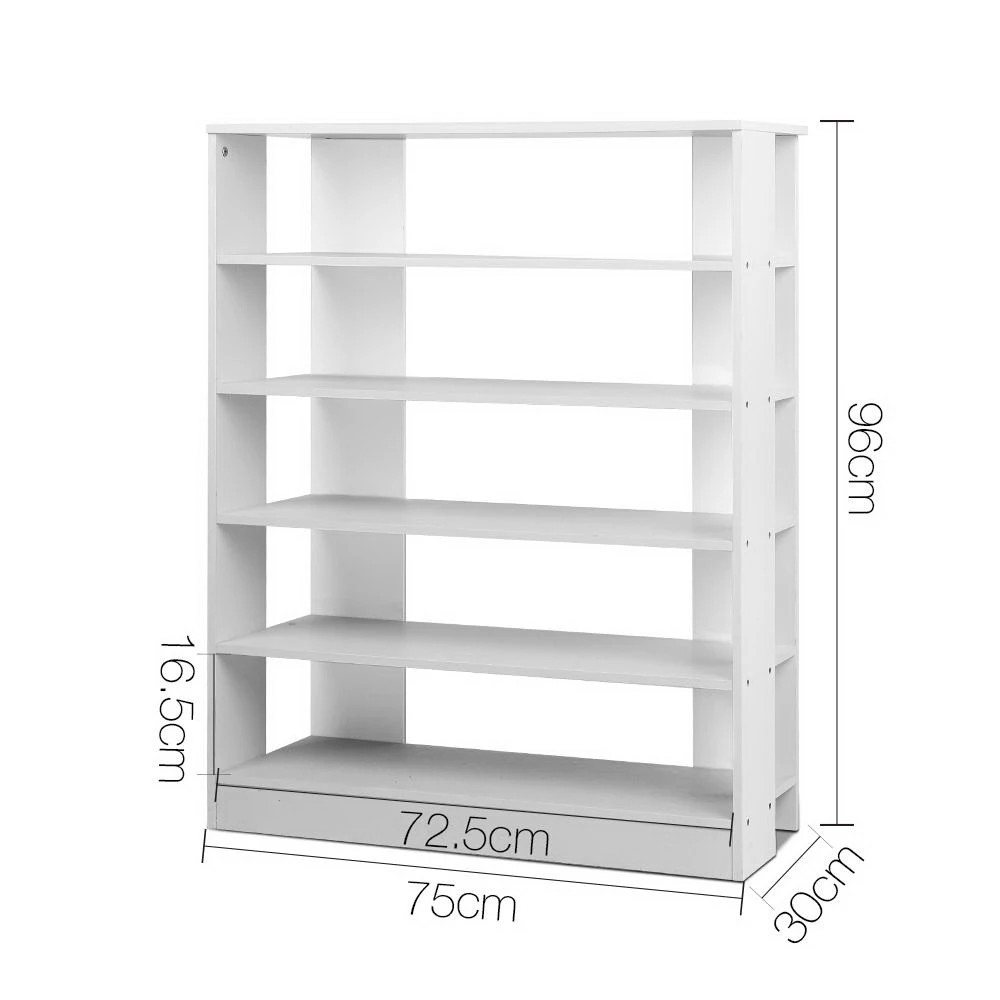 3 Artiss Shoe Rack Cabinet 30 Pairs 6-Tier Shelf - White, 3 of 9