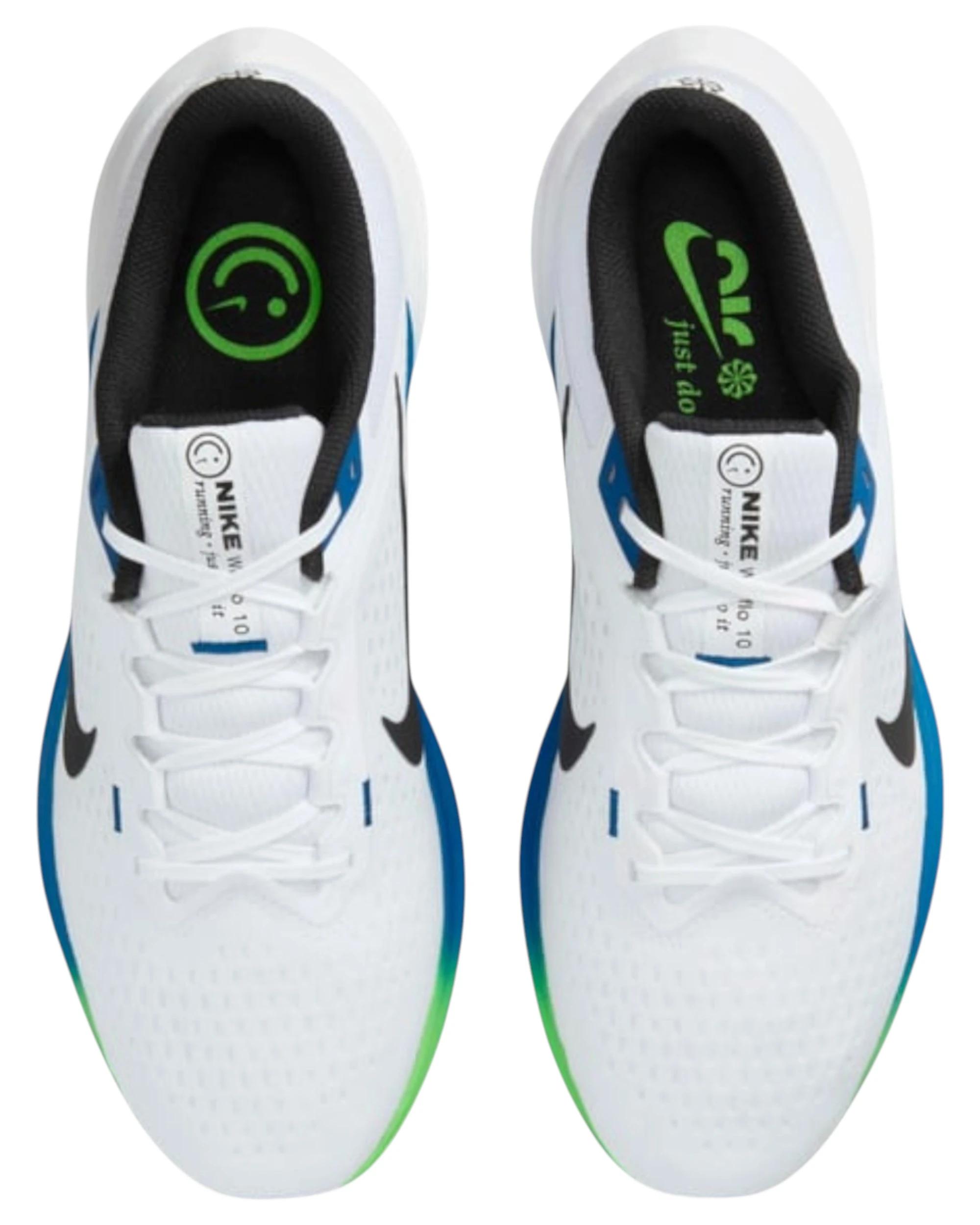 7 Nike Mens Air Winflo 10 White/ Blue Athletic Running Shoes WHITE/BLUE, 7 of 8