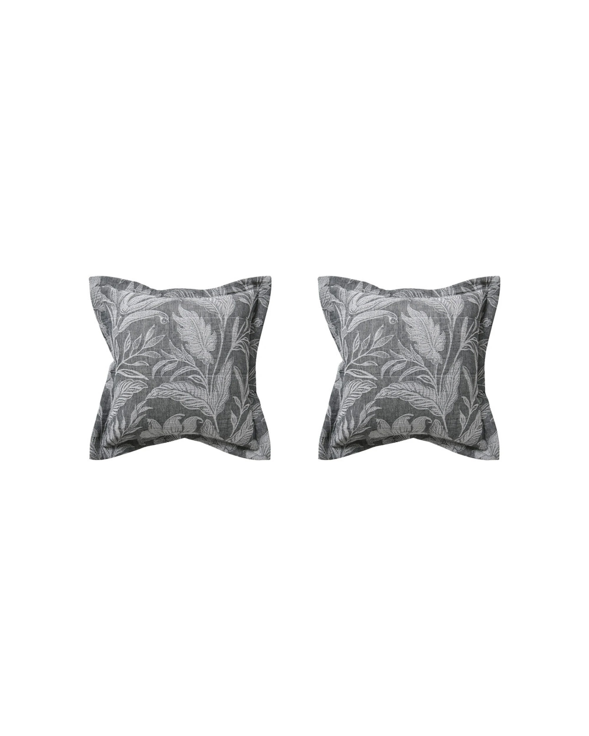 1 Bianca Maidstone Cushion 2PK Square Cotton Polyester 43x43cm - Grey, 1 of 1
