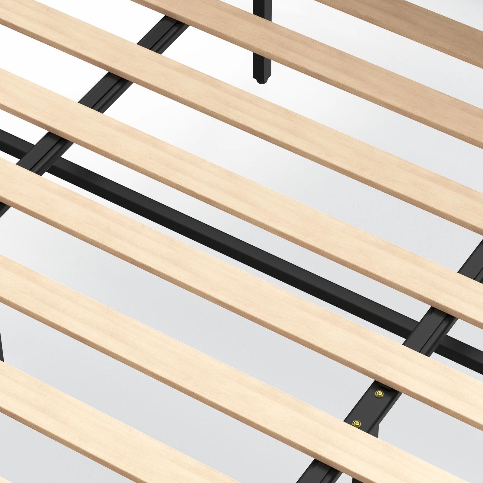 8 Alfordson Bed Frame King Size RGB LED Gas Lift Storage Base Luchino - Black, 8 of 10