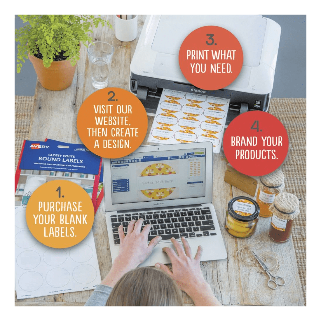 6 Avery 12UP Inkjet Laser Wraparound Label Kraft 15 Sheets, 6 of 6