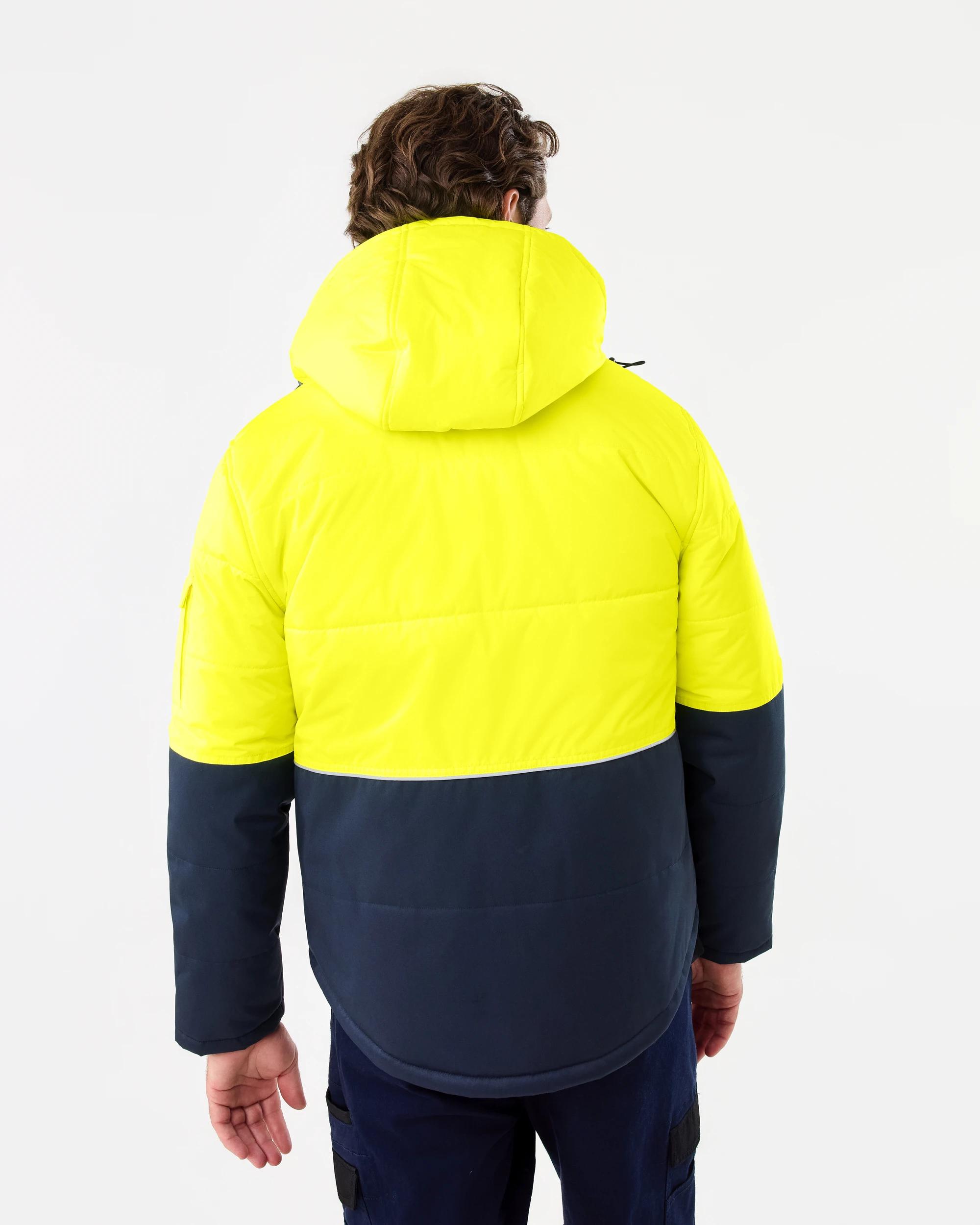 4 Workwear Industrial Puffer Jacket Yellow, 4 of 8