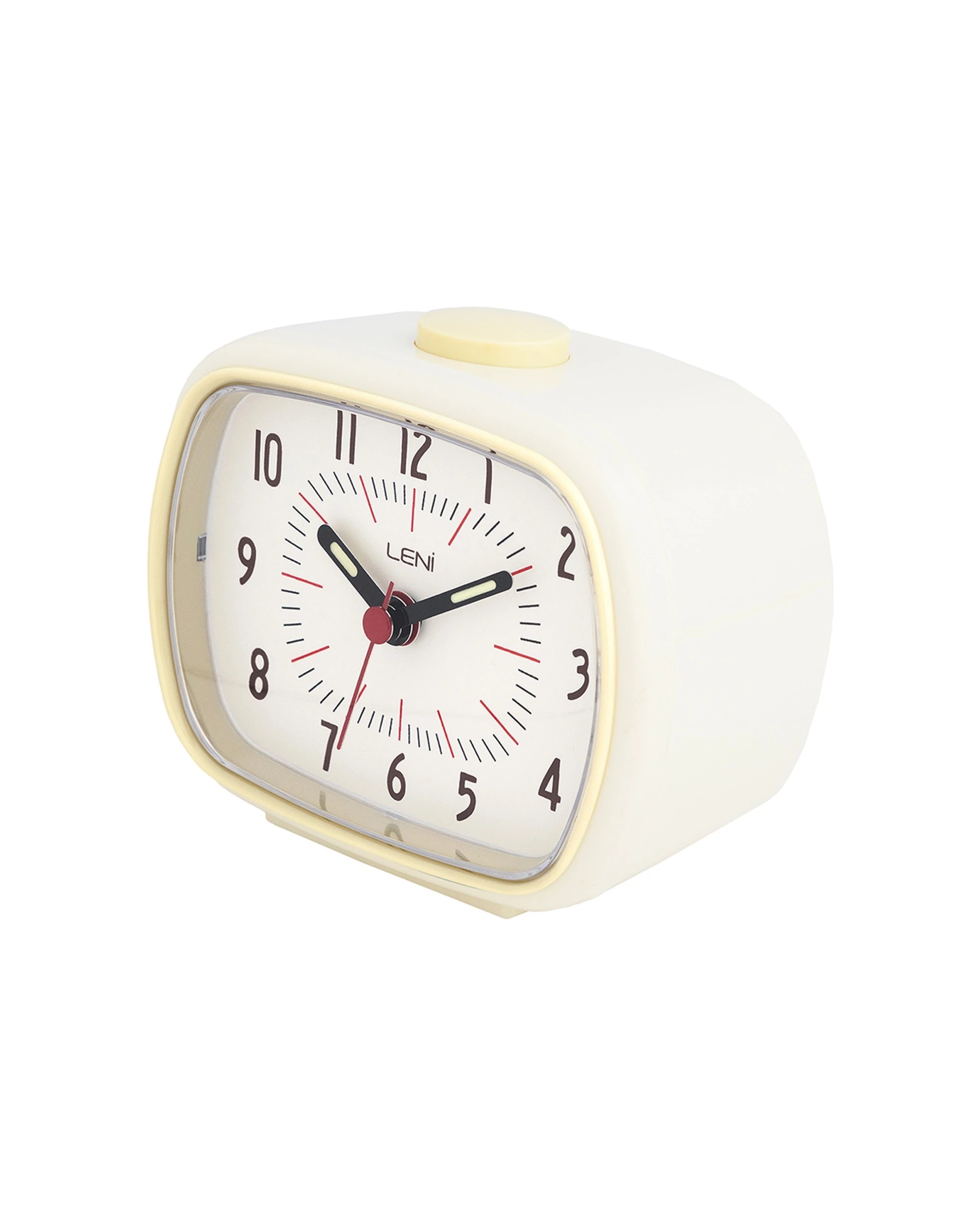 2 Leni Retro 9cm Alarm Clock Luminescent Hands Audible Beep-Beep Alarm - Beige, 2 of 7