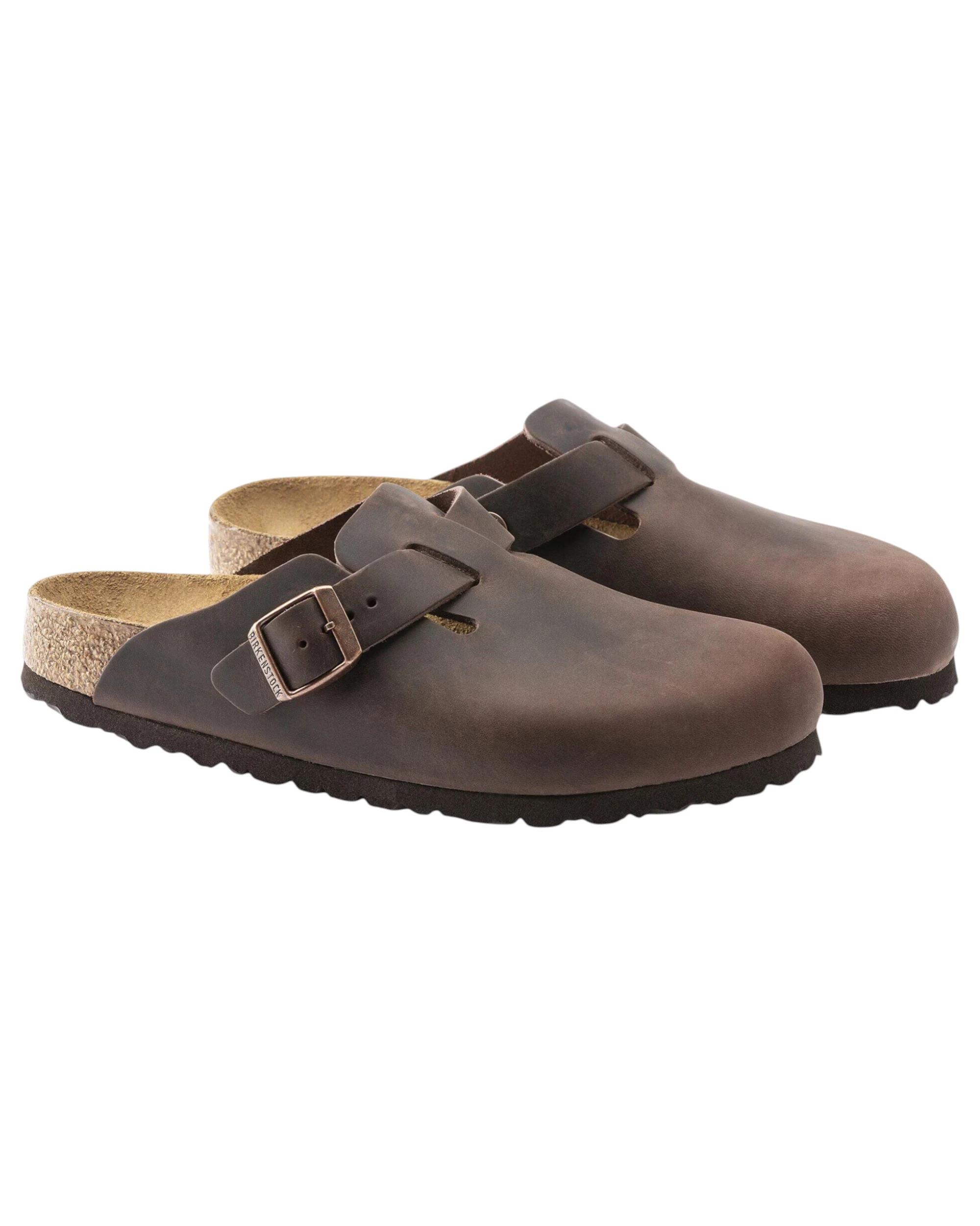 7 Birkenstock Mens Boston Leather Regular Slip On Sandals HABANA, 7 of 8