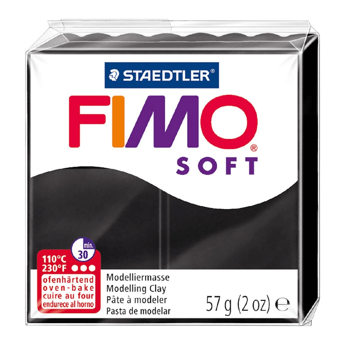 1 Staedtler FIMO Soft Standard Block Black 57g, 1 of 2