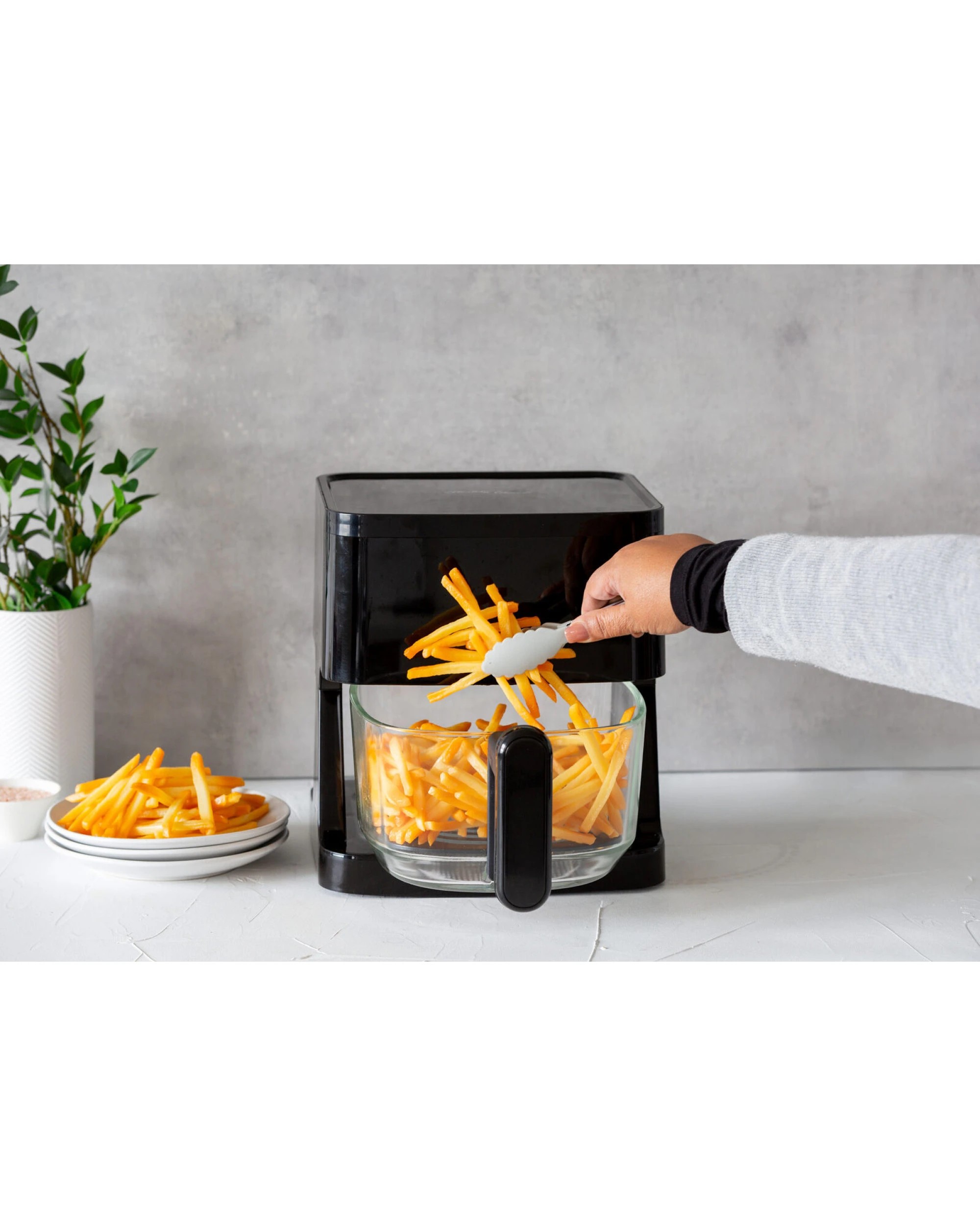 6 Healthy Choice 1350W 5L Touch Controlled Digital Air Fryer with Glass Basket, 6 of 8