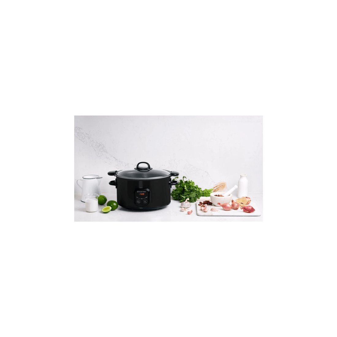 3 Russell Hobbs Rhsc650blk Electric 6l Searing Slow Cooker Pot W/ Lid Matte - Black, 3 of 3