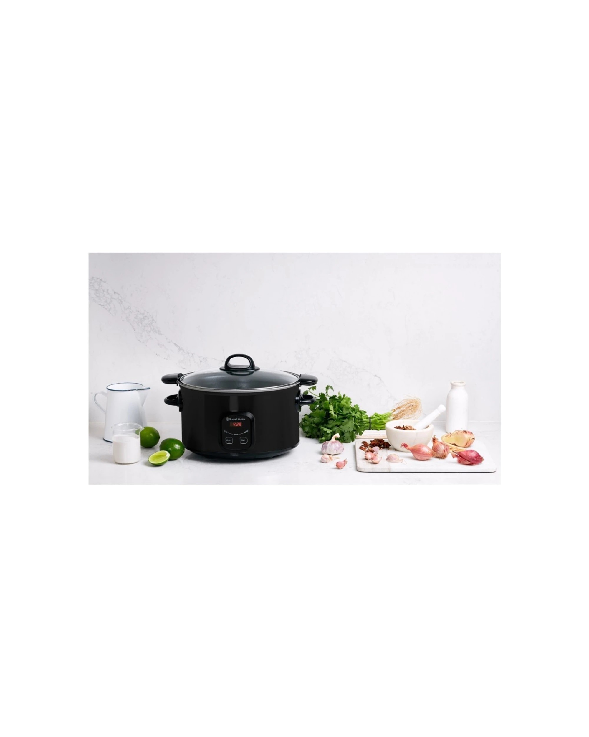 3 Russell Hobbs Rhsc650blk Electric 6l Searing Slow Cooker Pot W/ Lid Matte - Black, 3 of 3