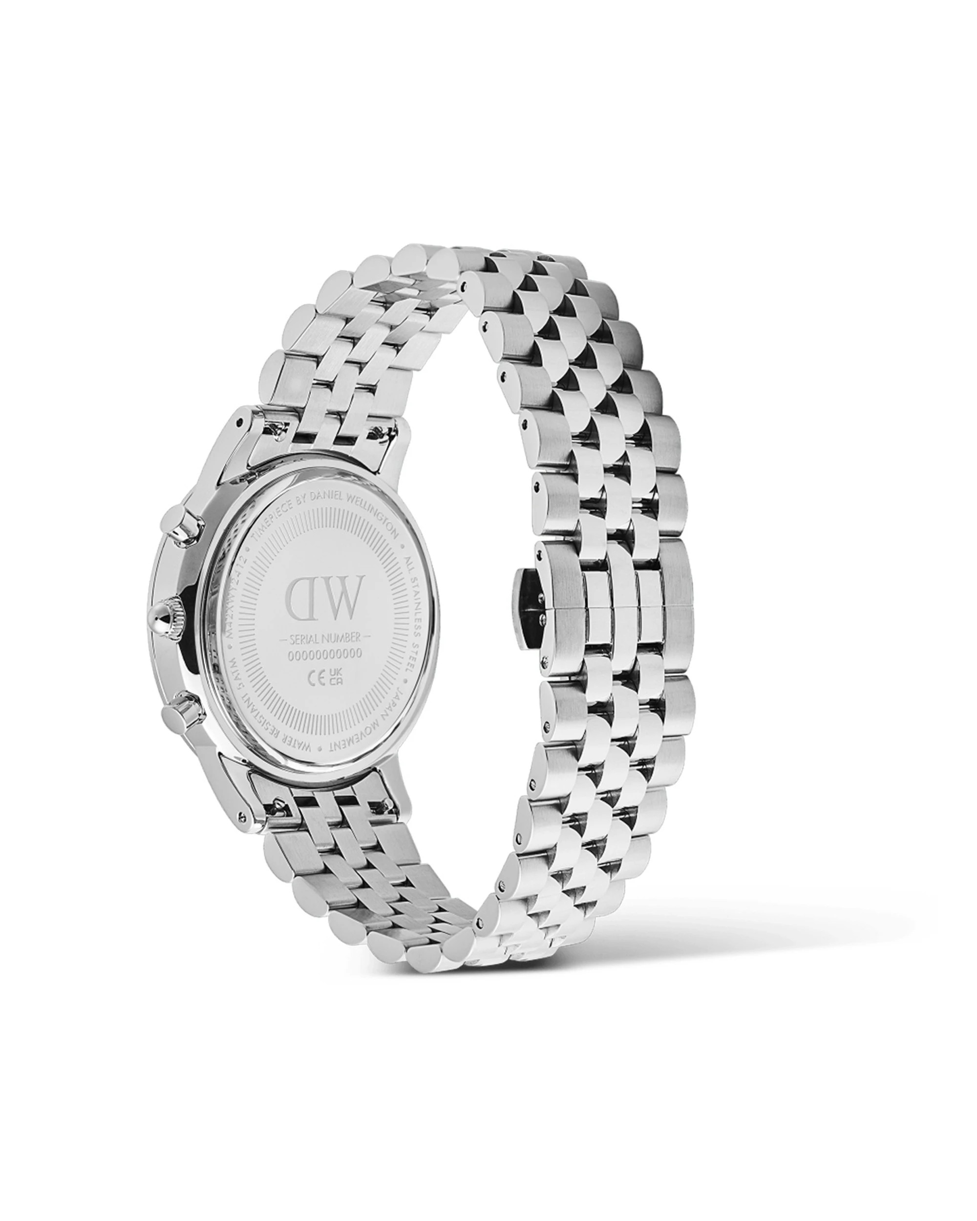 5 Daniel Wellington Iconic Chronograph Arch 5-Link Arctic Panda Silver Watch 42mm, 5 of 6