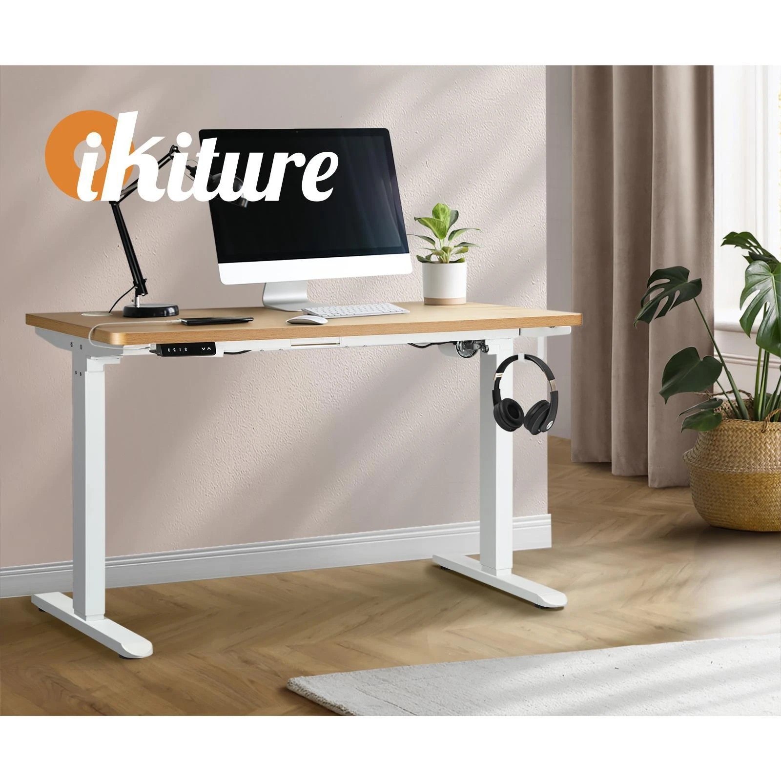 3 Oikiture 140cm Electric Standing Desk Single Motor
 - Multi, 3 of 4