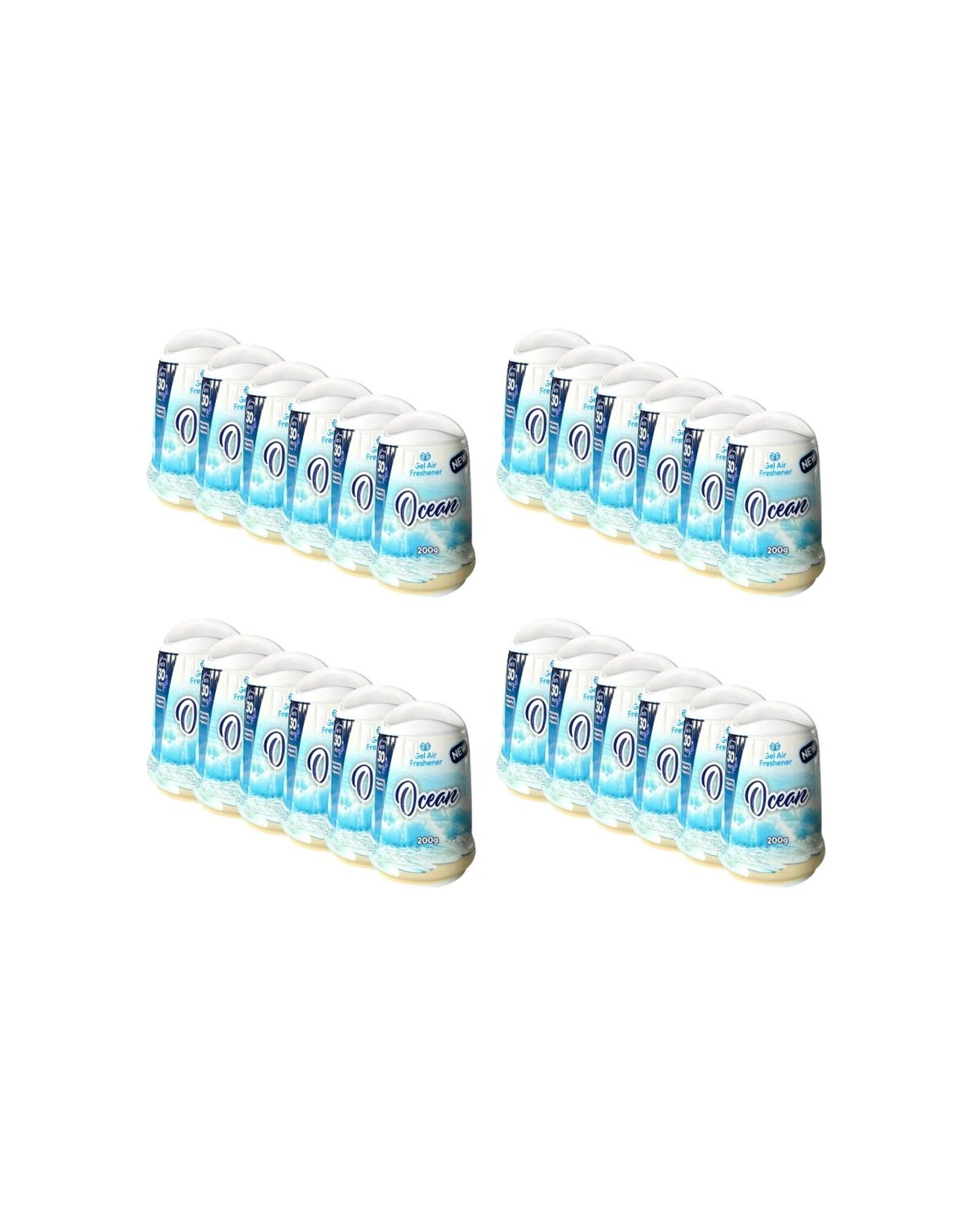 1 Cleana 24PK Air Fresh Cone Gel Room Scent Ocean 200g Long-Lasting Fragrance - Blue, 1 of 2