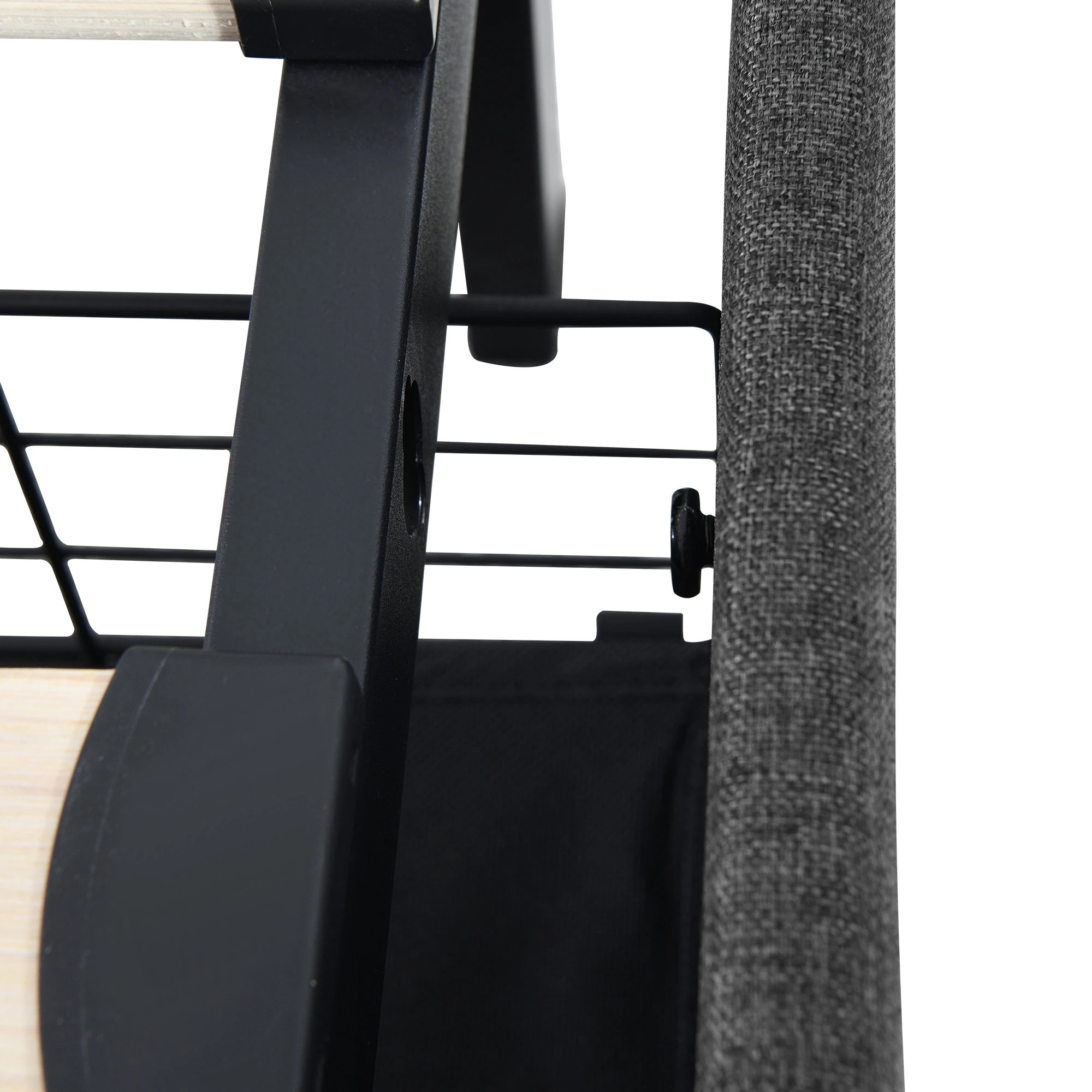 6 Levede Single Bed Frame Linen Fabric with LED Charging Station and 4 Drawers - Grey, 6 of 9