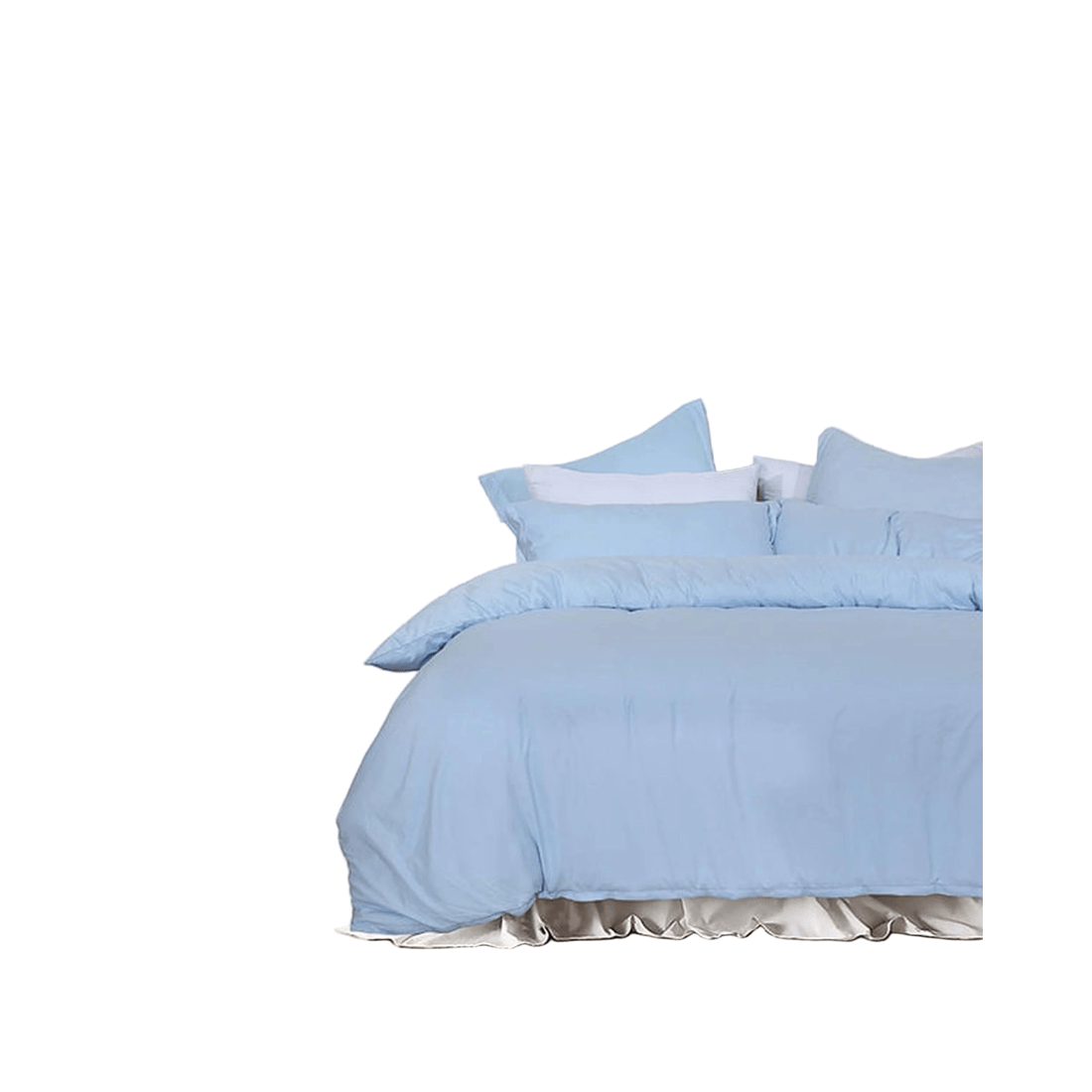 1 Amsons Double Quilt Cover Set, Double-Brushed Microfiber, Blue, with European Pillowcases
 - Double Bed
 - blue, 1 of 6