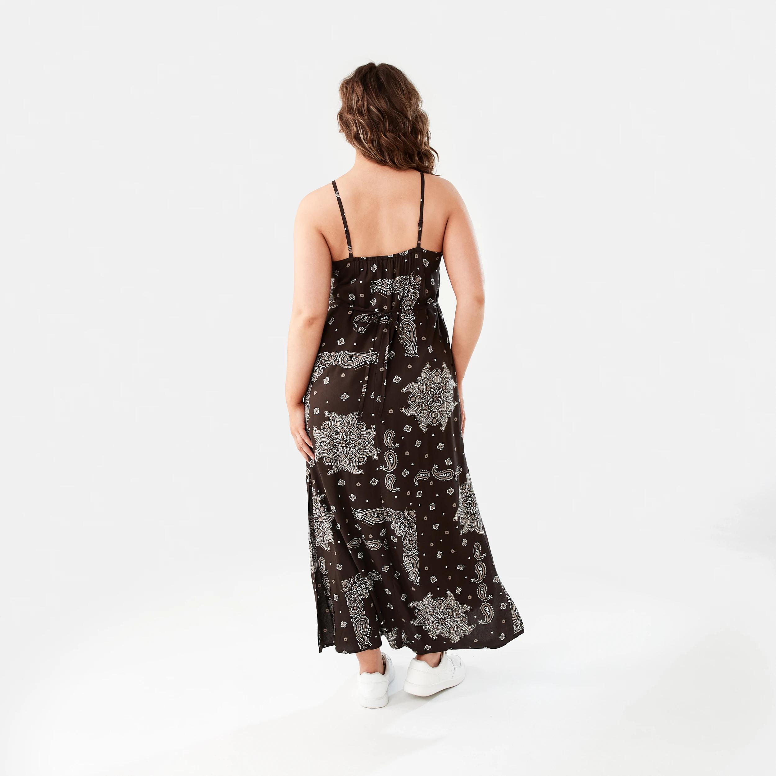 4 Sleeveless Tie Back Slip Maxi Dress Bandana, 4 of 8