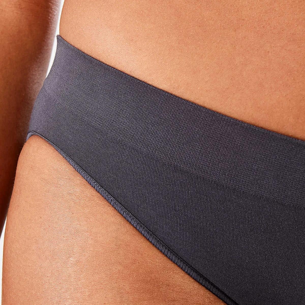 8 3 Pack Seamfree Cotton Bikini Briefs WASHED SLATE, SEAGRASS BLUE, BRIGHT TURQUOISE, 8 of 8