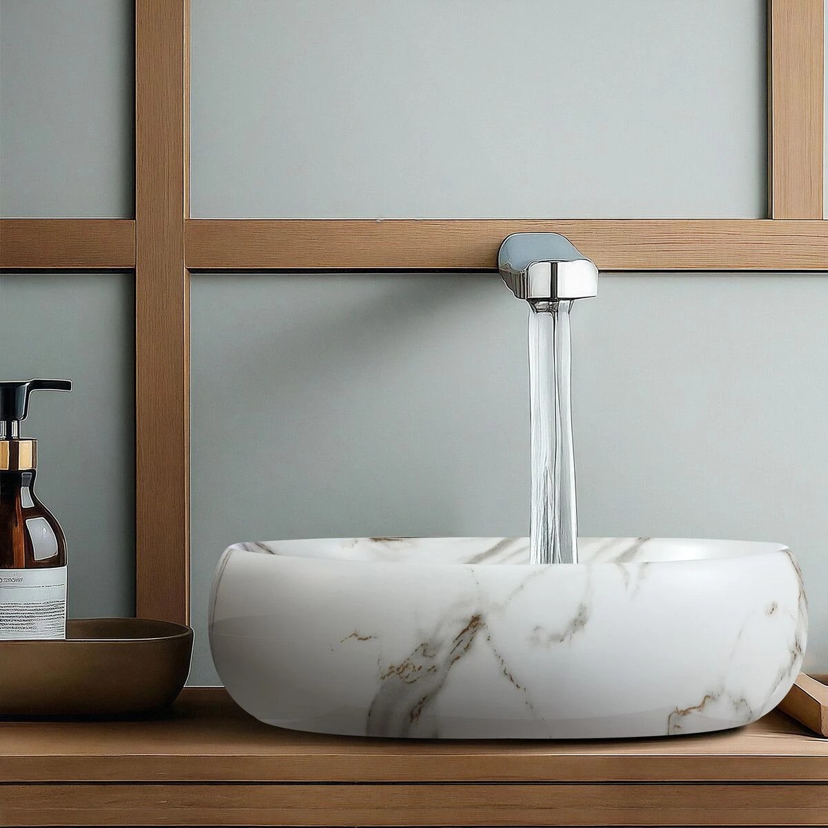 6 LUXSUITE Bathroom Sink Vessel Vanity Hand Wash Basin Washing Bowl Above Counter Toilet Bath Countertop Ceramic White, 6 of 7