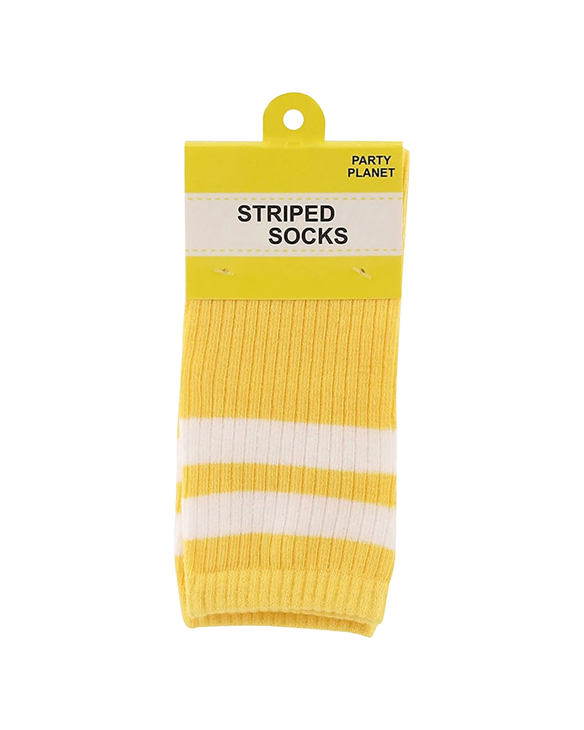 2 Oceana Striped Crew Socks 1 Pair - Yellow, 2 of 2