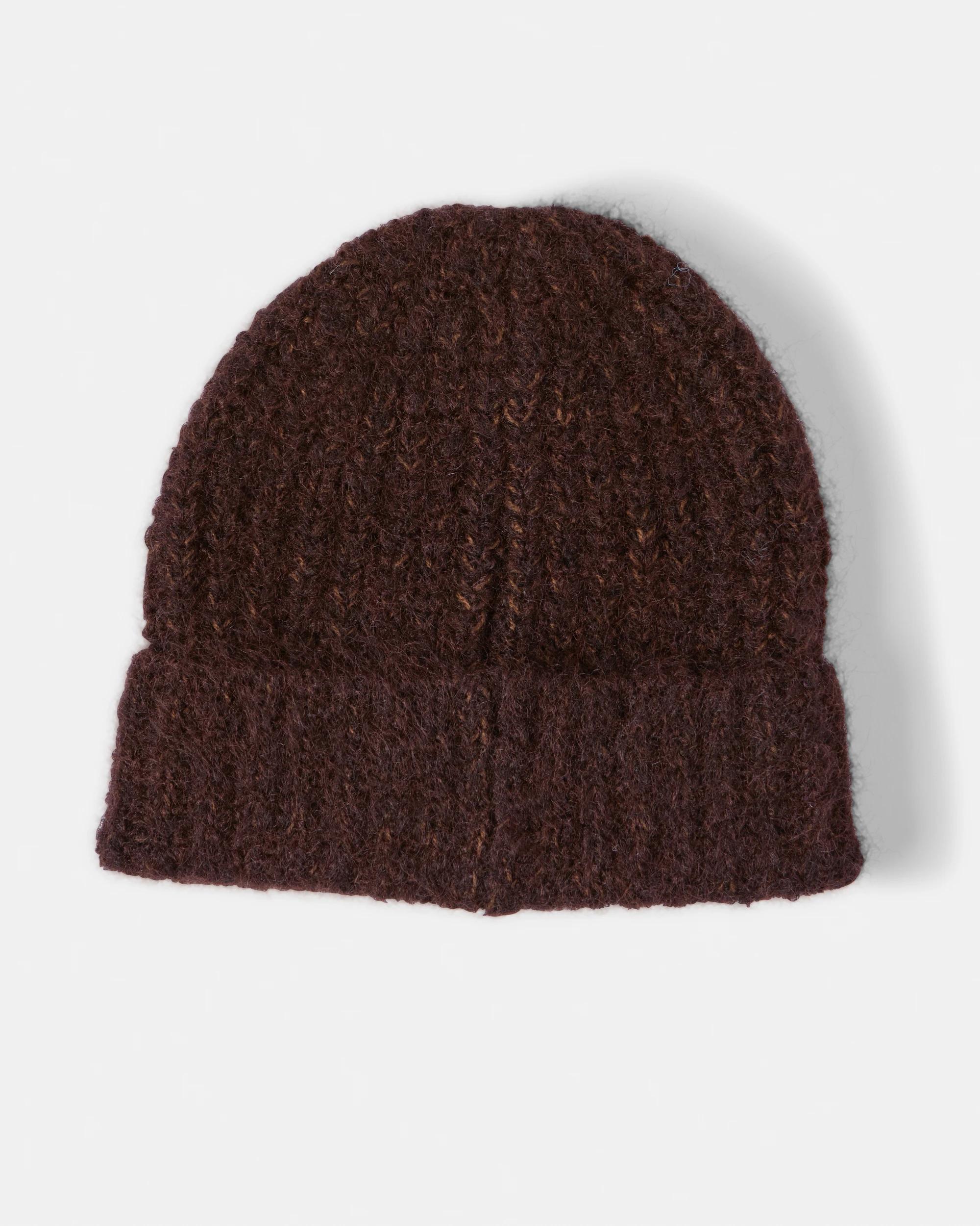 2 Chunky Knit Beanie Choc Plum, 2 of 3