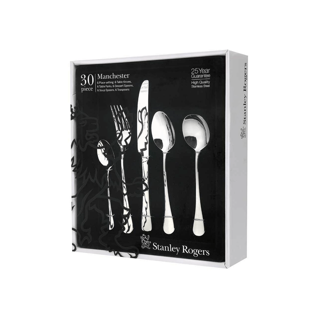 5 30pc Stanley Rogers Manchester Stainless Steel Cutlery Family Tableware Set
 - Silver, 5 of 5