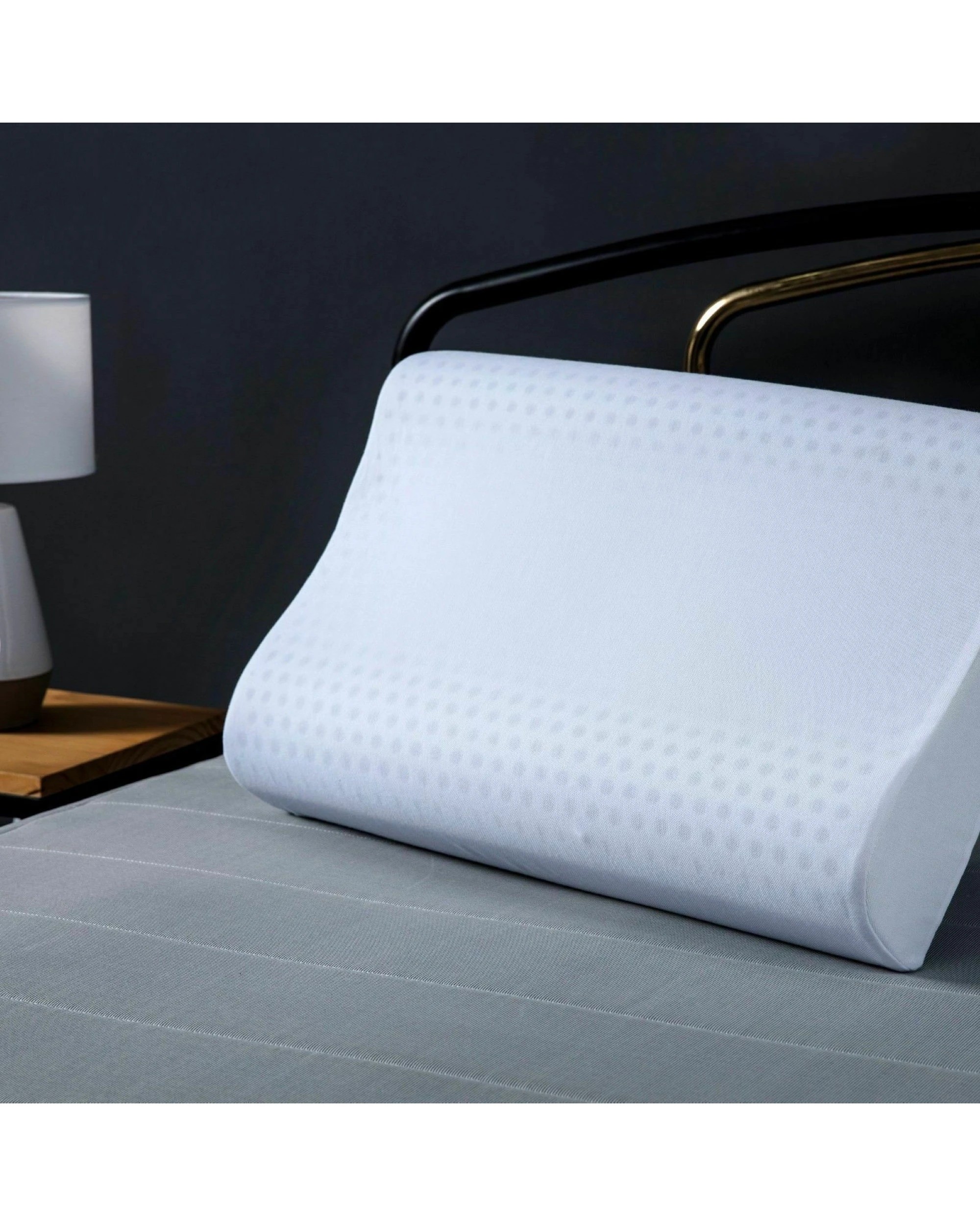 4 Dreamaker Contoured Gel Infused Talalay Latex Pillow 60x40cm - White, 4 of 4