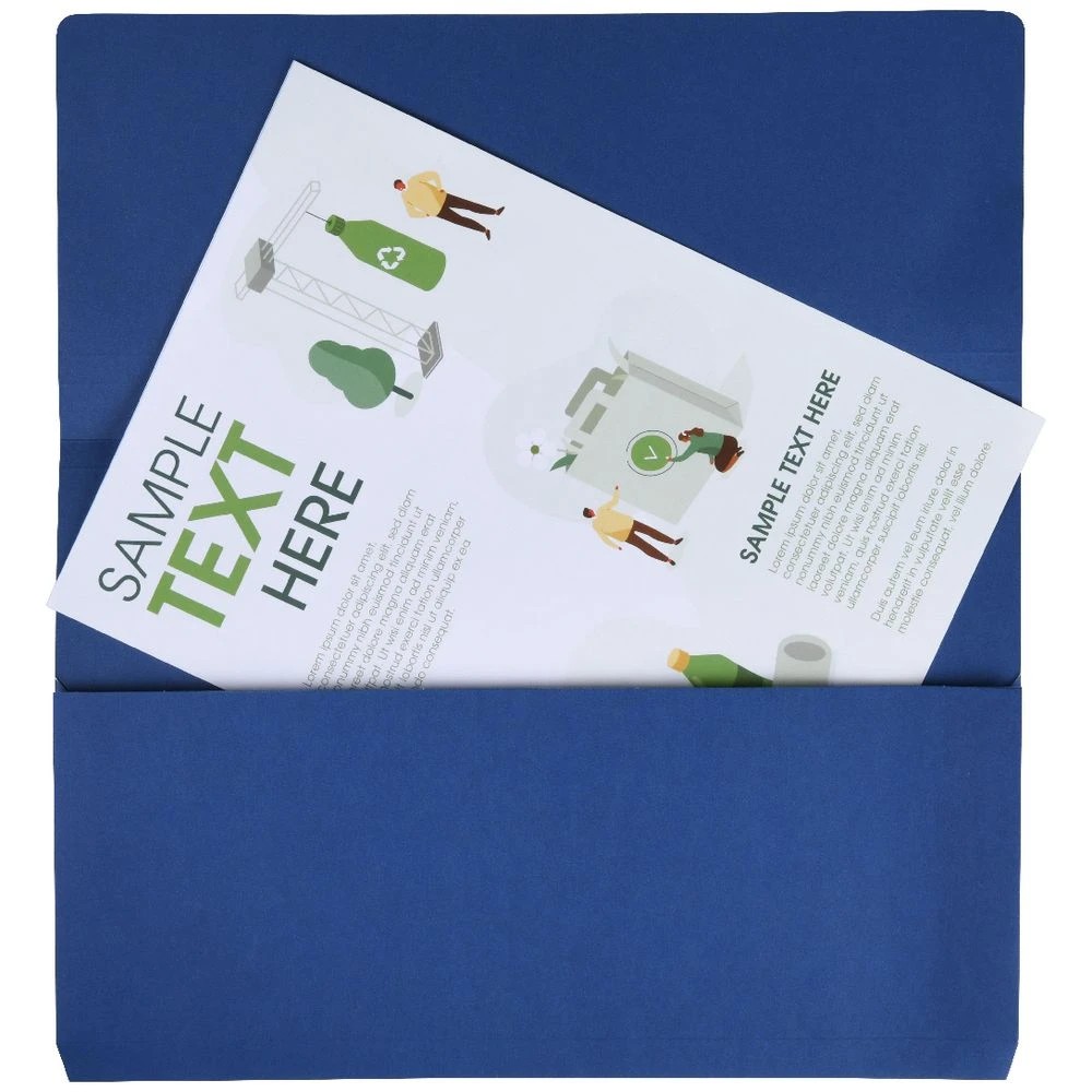 2 J.Burrows Foolscap Document Wallet Navy 10 Pack, 2 of 4