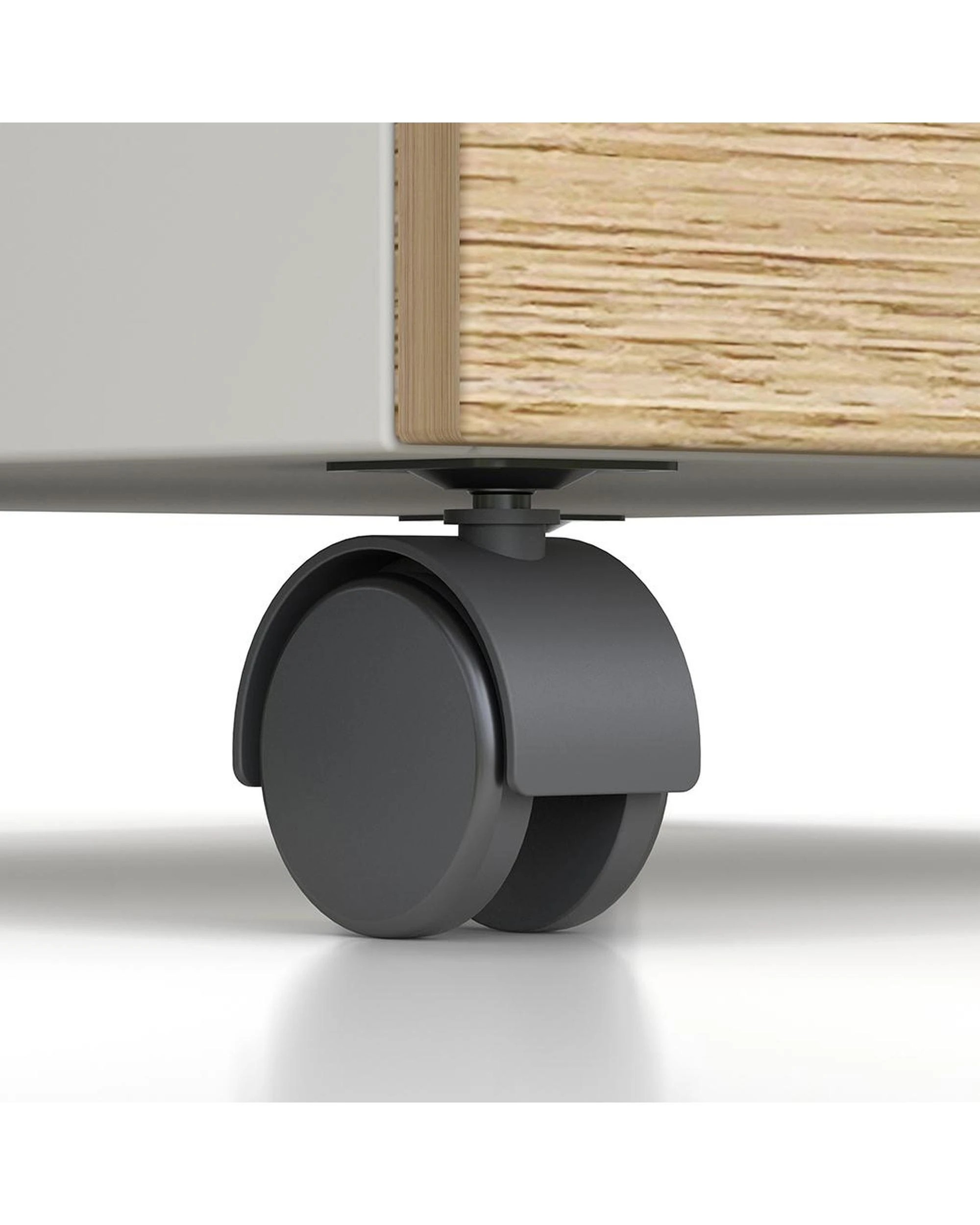 7 Esma Mobile Pedestal Rhine Light Oak and White, 7 of 10