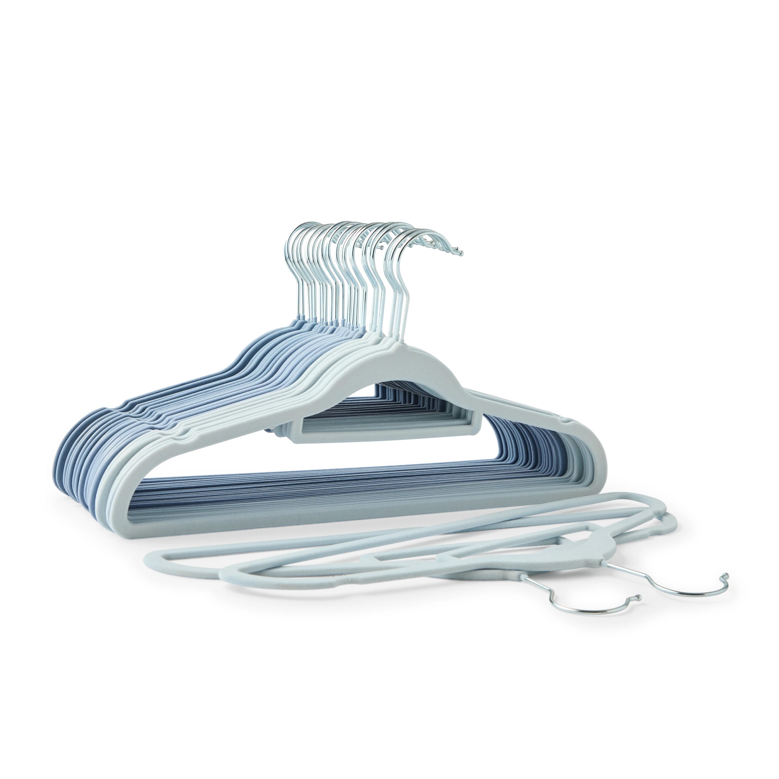 5 30 Pack Flocked Hangers - Blue, 5 of 8
