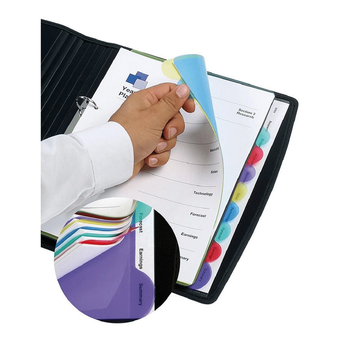 1 Marbig A4 Transparent Divider with 10 Tab View Colour, 1 of 1