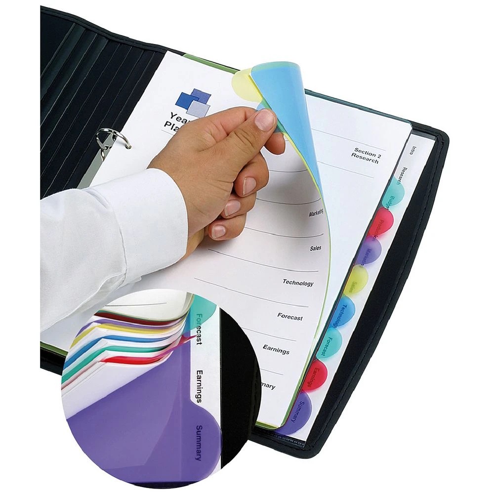 1 Marbig A4 Transparent Divider with 10 Tab View Colour, 1 of 1