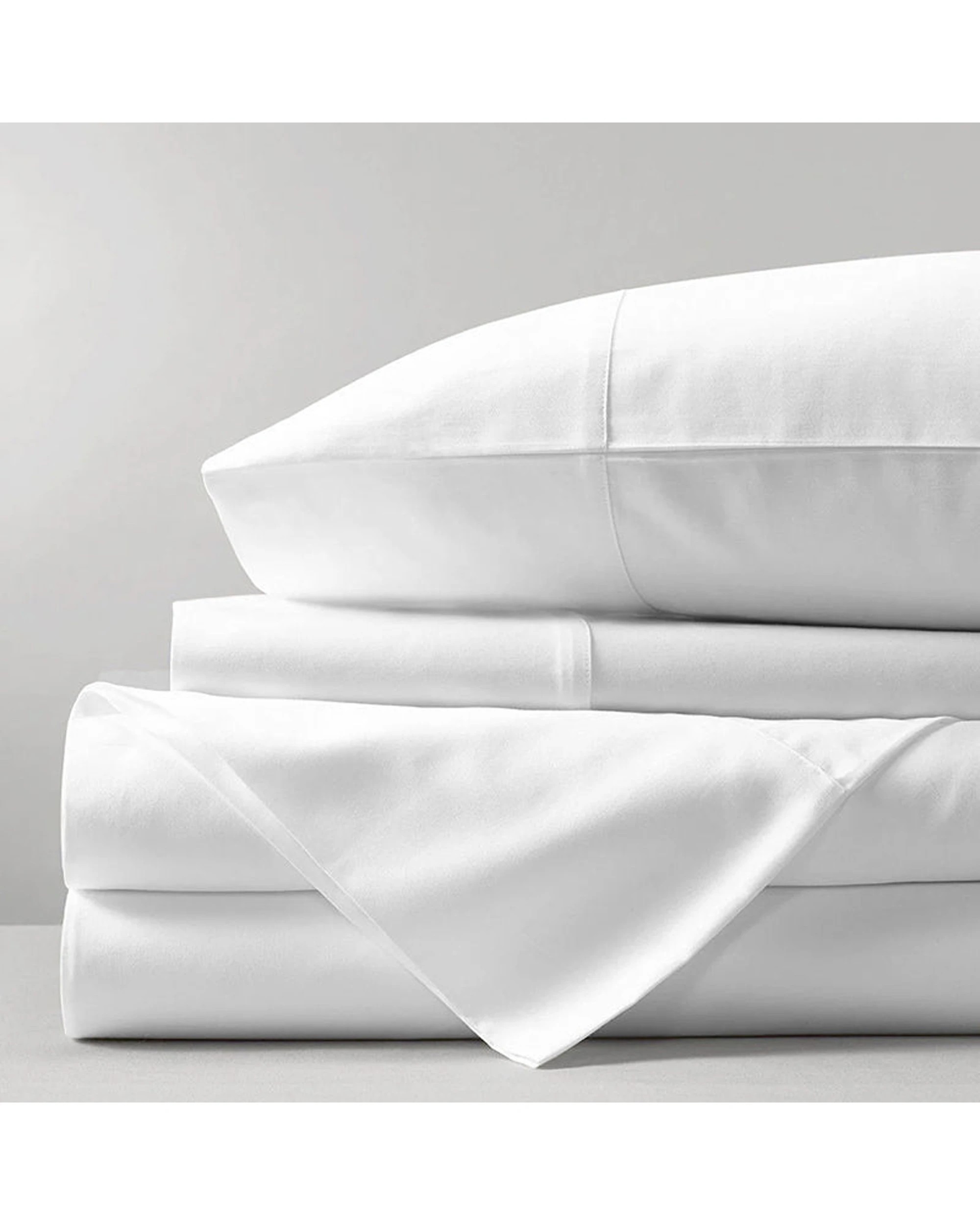 1 Cotton More 100% Bamboo Luxury Silk Feel Soft Sheet Set - Queen Bed - White, 1 of 2