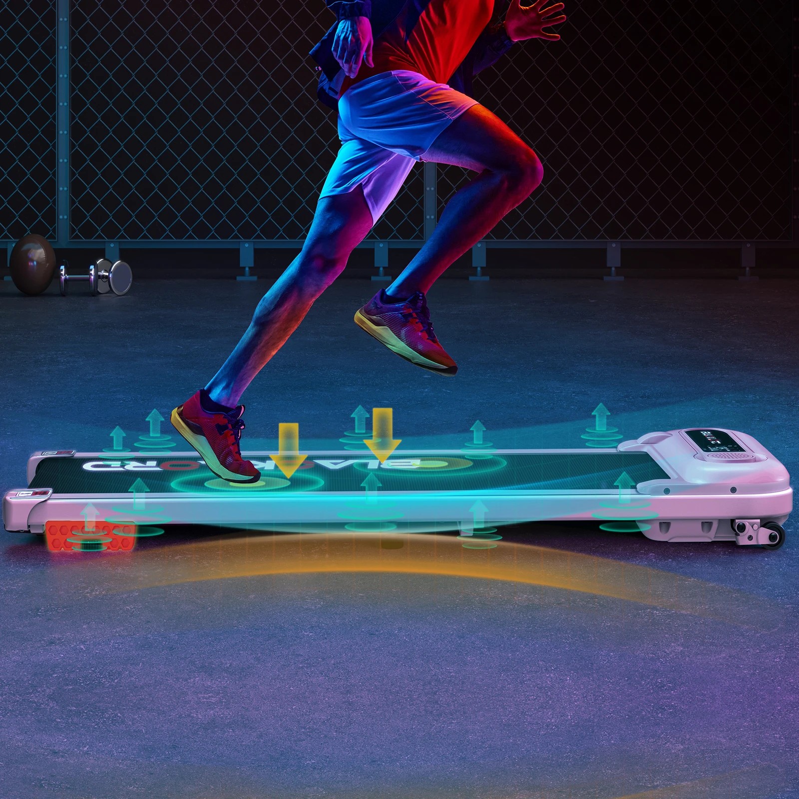 10 Black Lord Treadmill Electric Walking Pad Incline Shock Absorbers Home Gym - Pink, 10 of 10