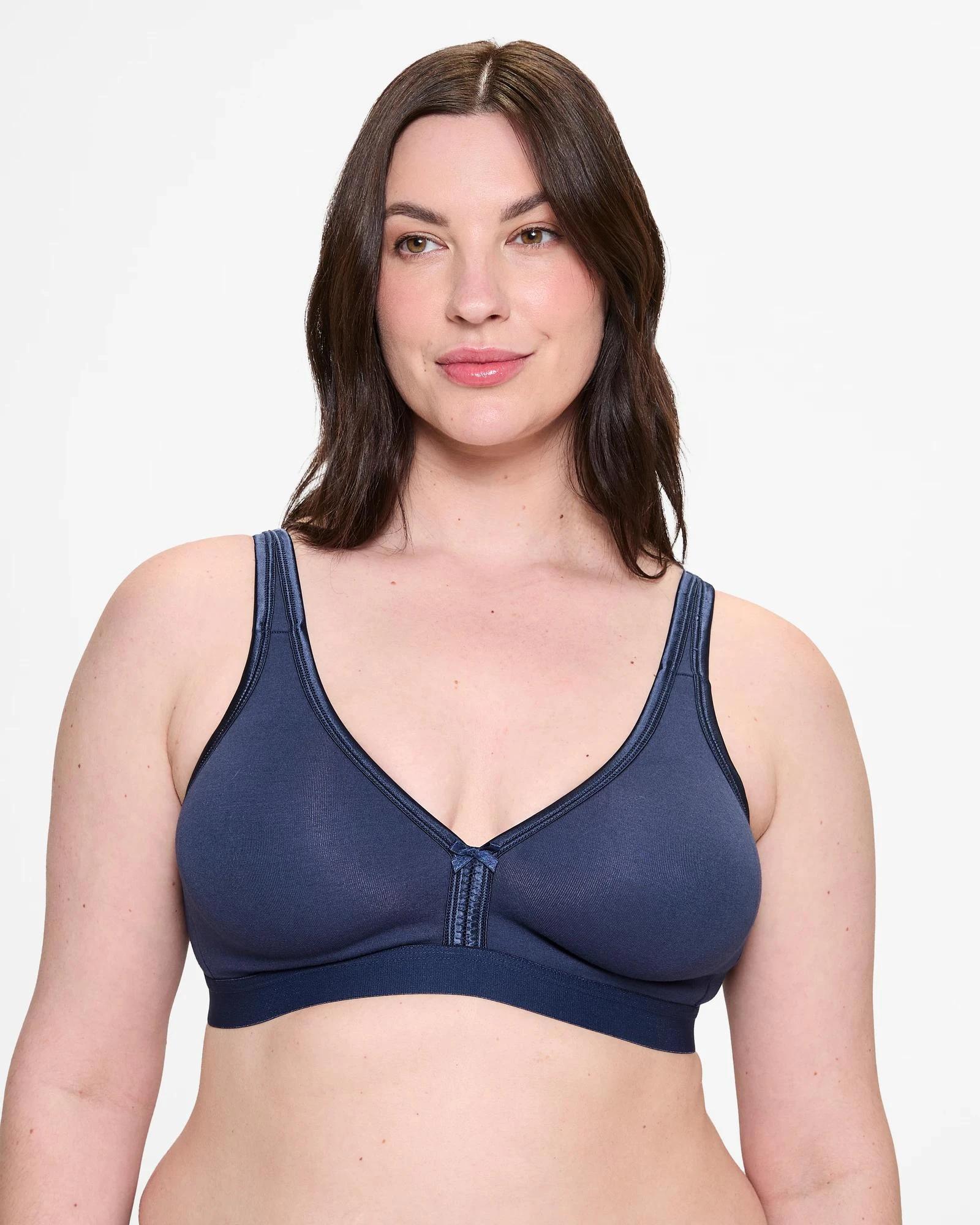 1 Target Woman Plus Size Lucy Australian Cotton Blend Moulded Wirefree Bra TWILIGHT BLUE, 1 of 2