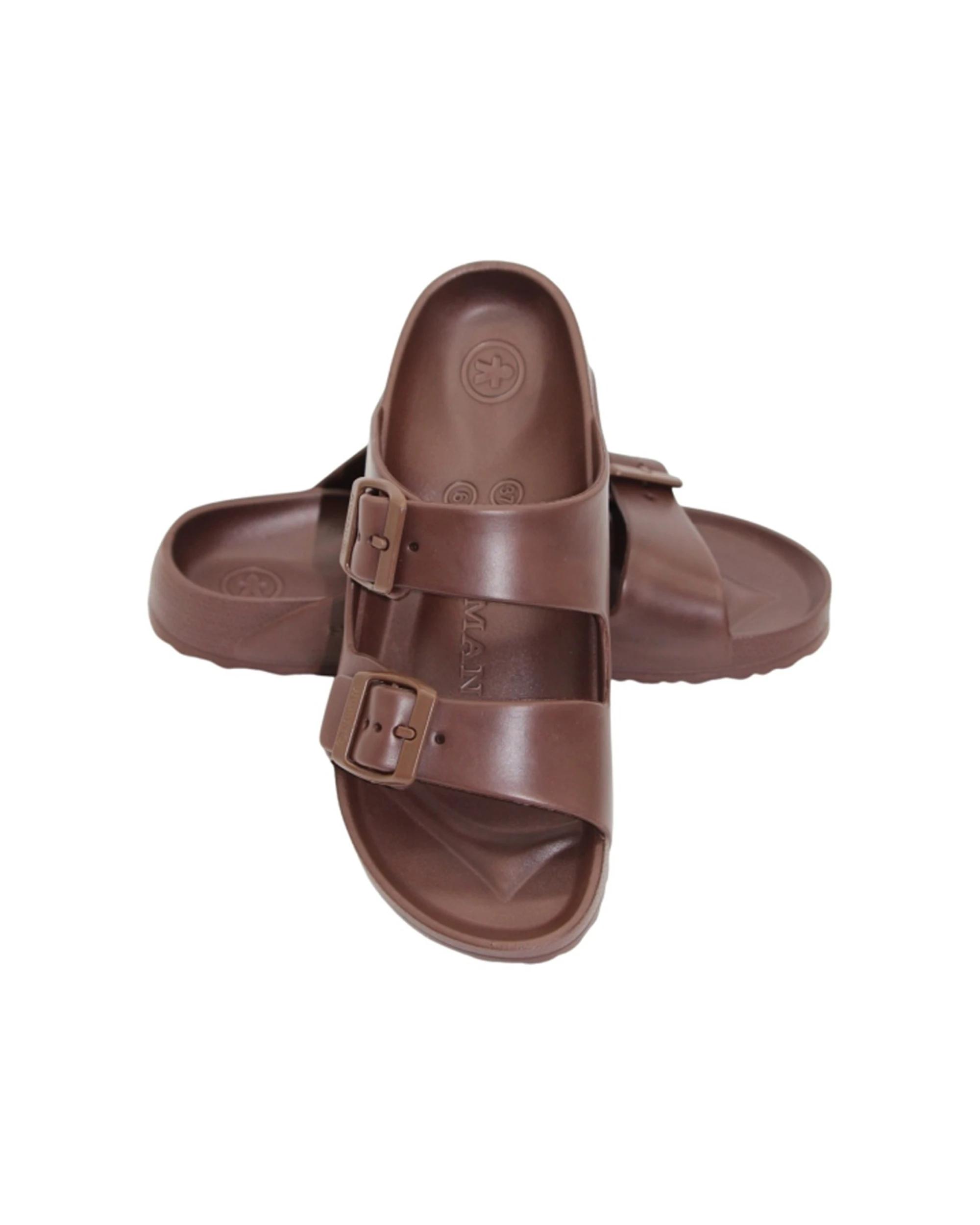 2 Human Shoes Ripe Women's Sandals Double Buckle Super Soft Tan CHOC, 2 of 5