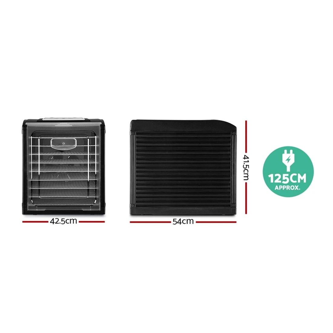 2 Devanti 9 Trays Food Dehydrator Stainless Steel Tray - Black, 2 of 5