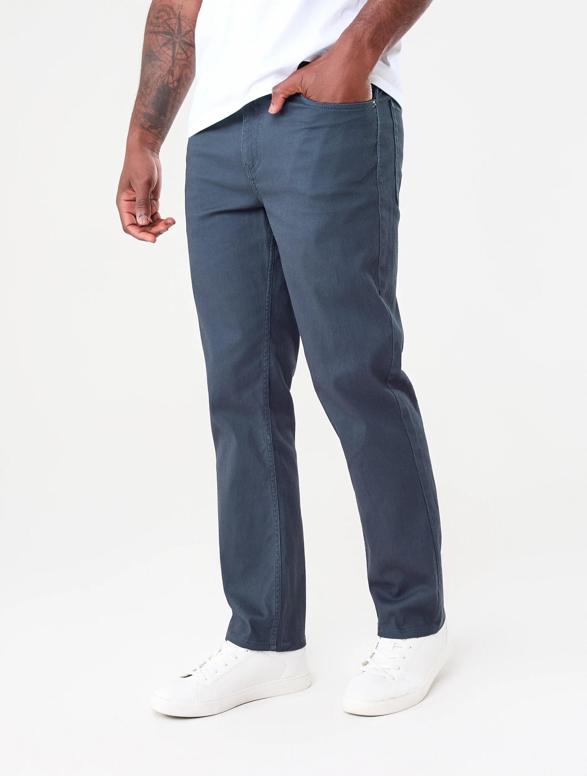 2 Straight Textured Jeans Blu Night, 2 of 5