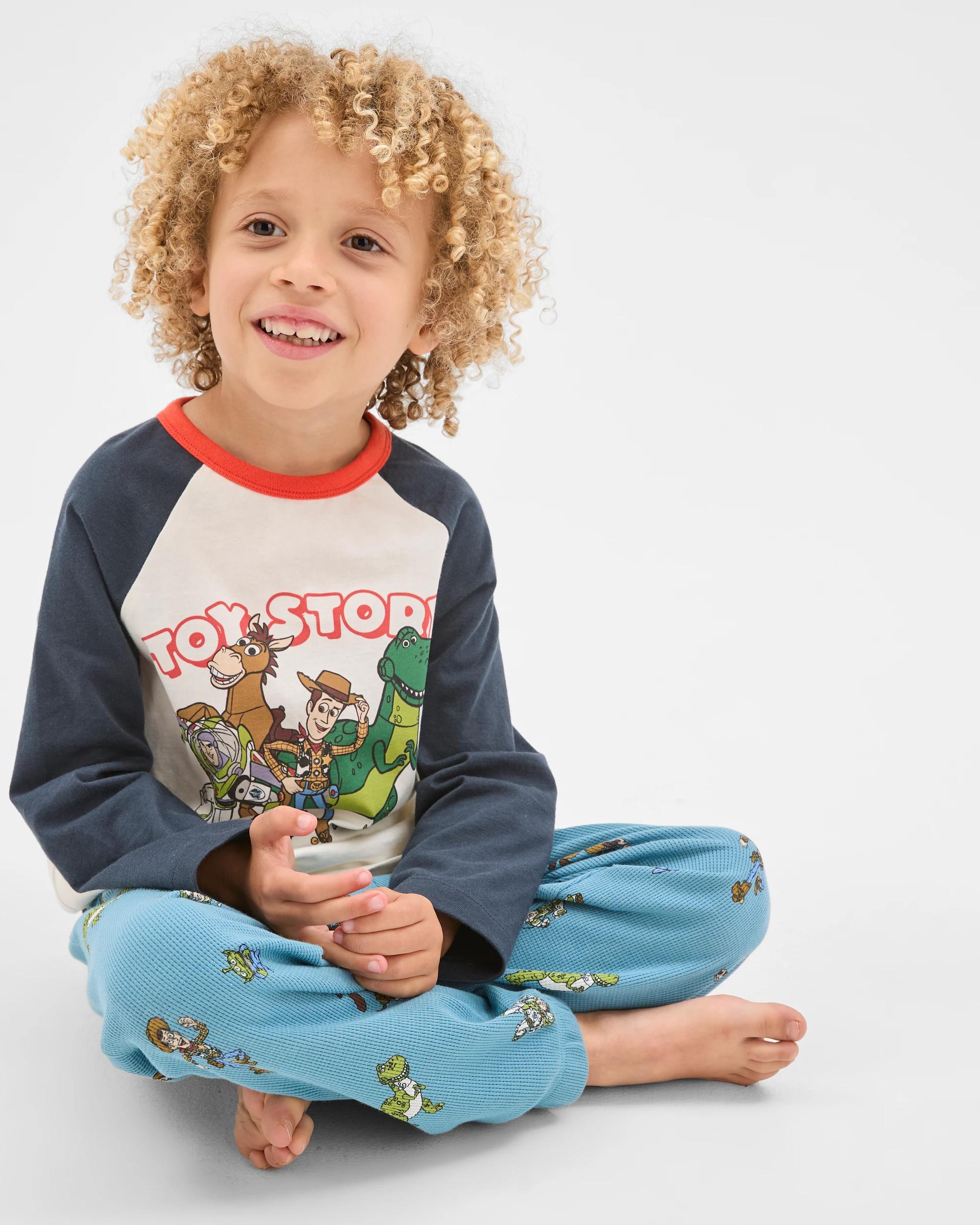 3 Disney Organic Cotton Younger Boys Jersey/Waffle Pyjama Set TOY STORY 4, 3 of 7