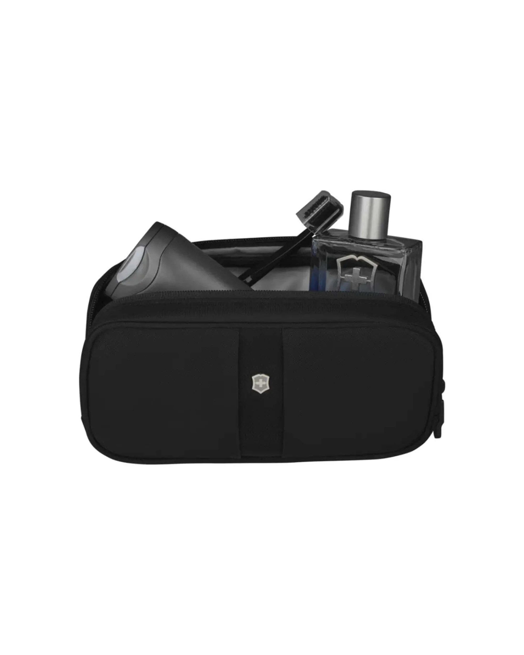 1 Victorinox Overnight Toiletry Kit Compact Organiser Mesh Pockets Easy Clean - Black, 1 of 5