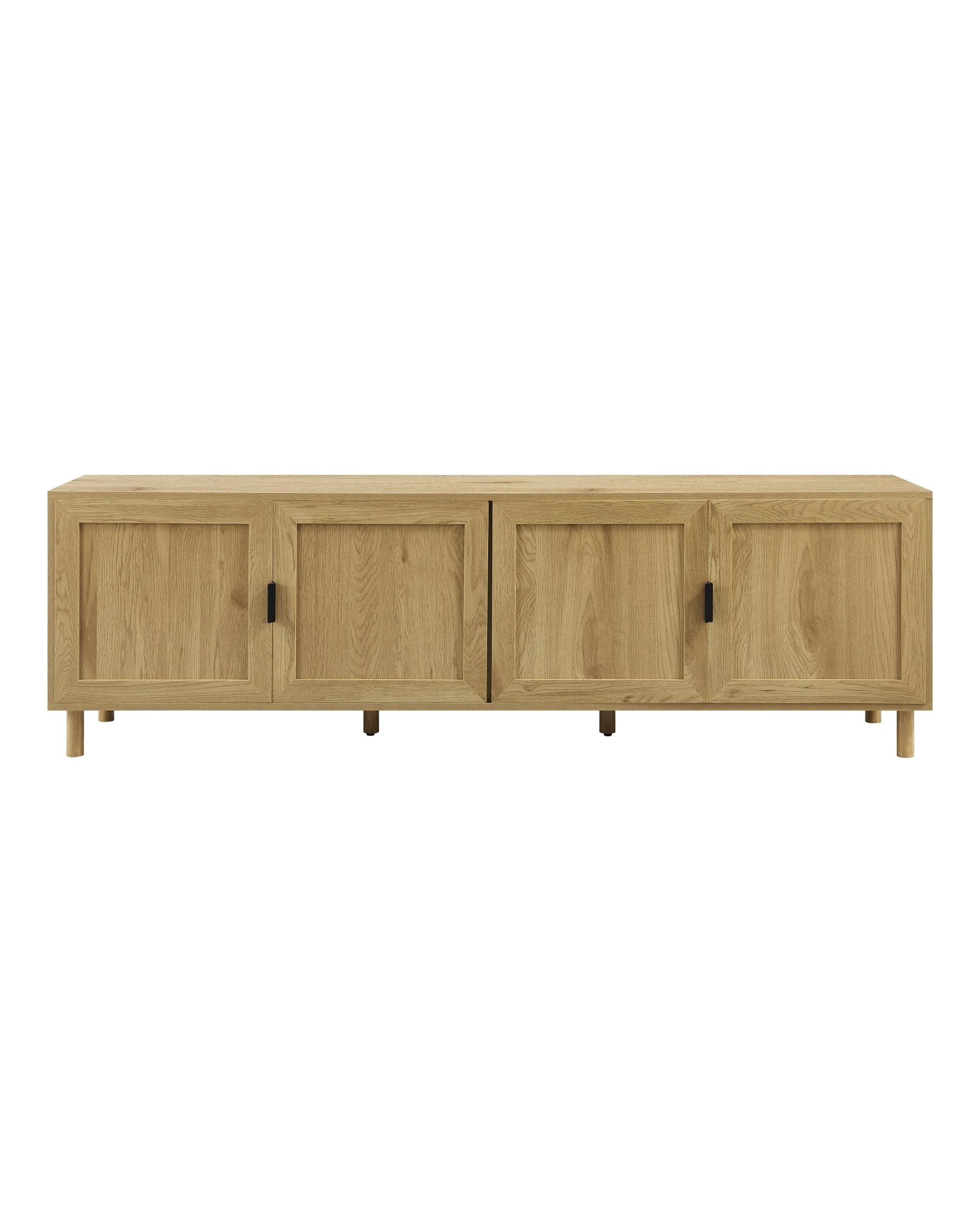 4 Kodu Lowline TV Entertainment Unit 4 Doors Oak - Natural, 4 of 6