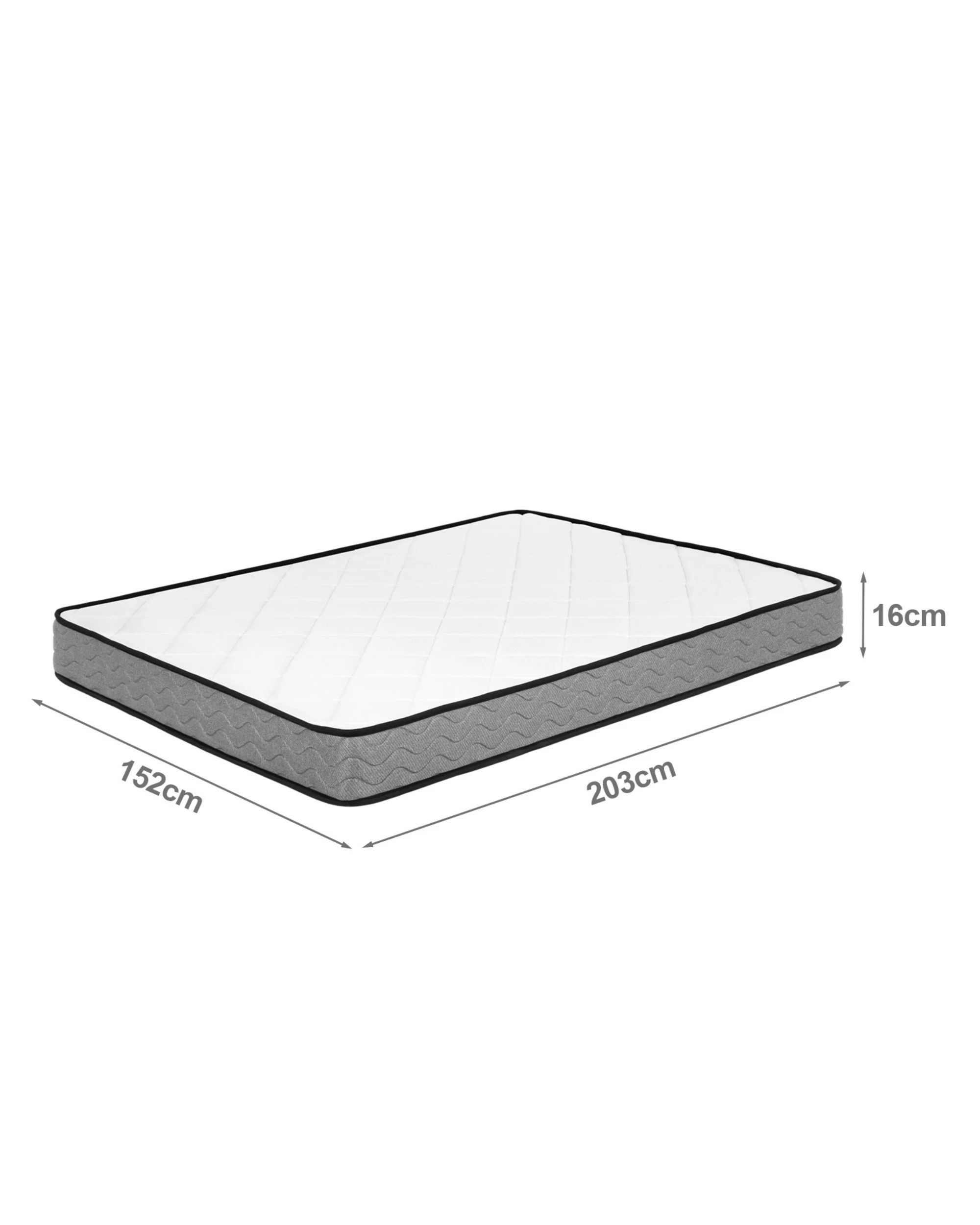 3 Advwin Queen Mattress Bonnell Springs Memory Foam Bed 16CM - White, 3 of 7