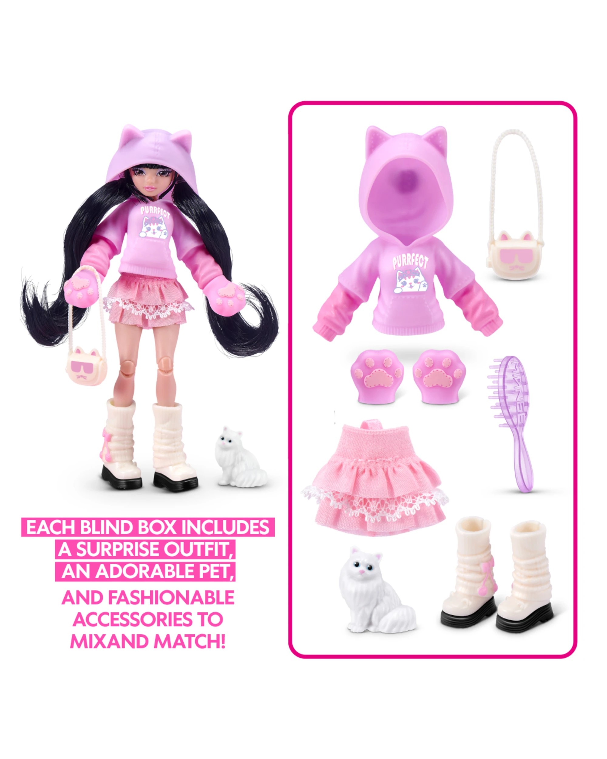 5 Zuru Minnee Fashion Doll Blind Box by Starbox - Assorted - Multi, 5 of 10