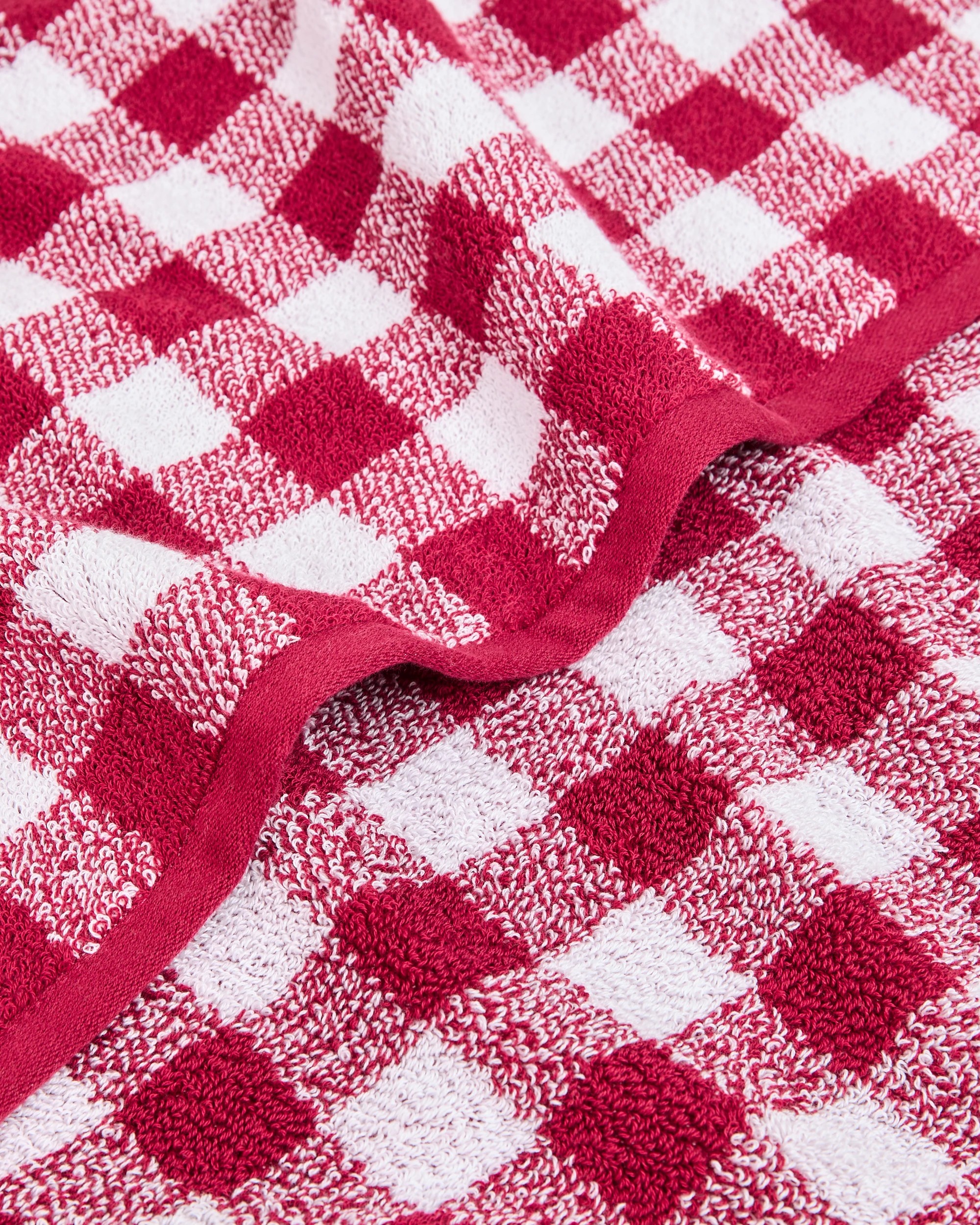 4 Target Georgie Australian Cotton Gingham Hand Towel - Pink, 4 of 4