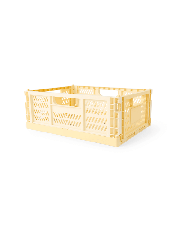 15L Collapsible Crate - Medium, Yellow