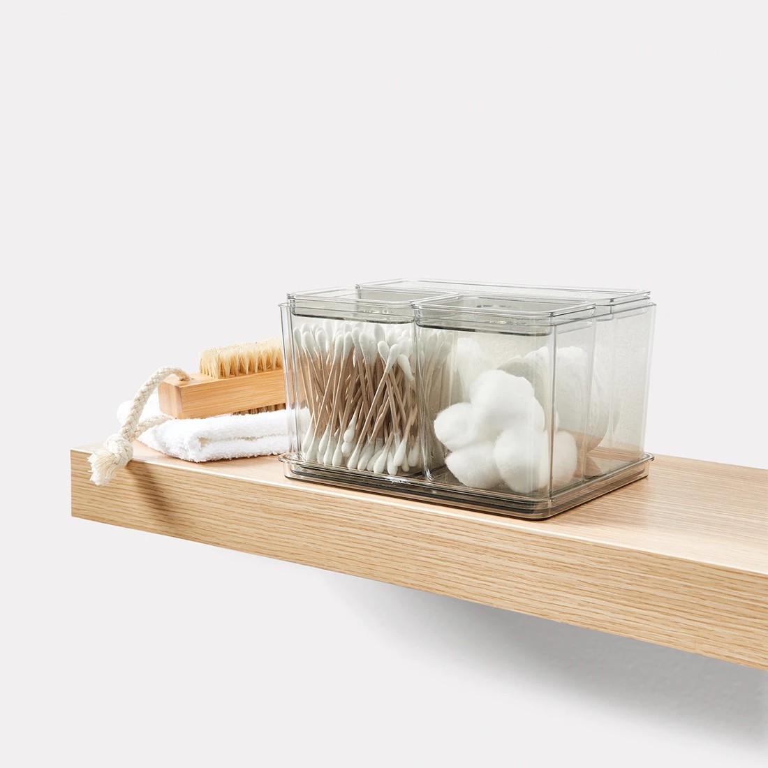 1 Set of 4 Clear Organisers with Lids, 1 of 10