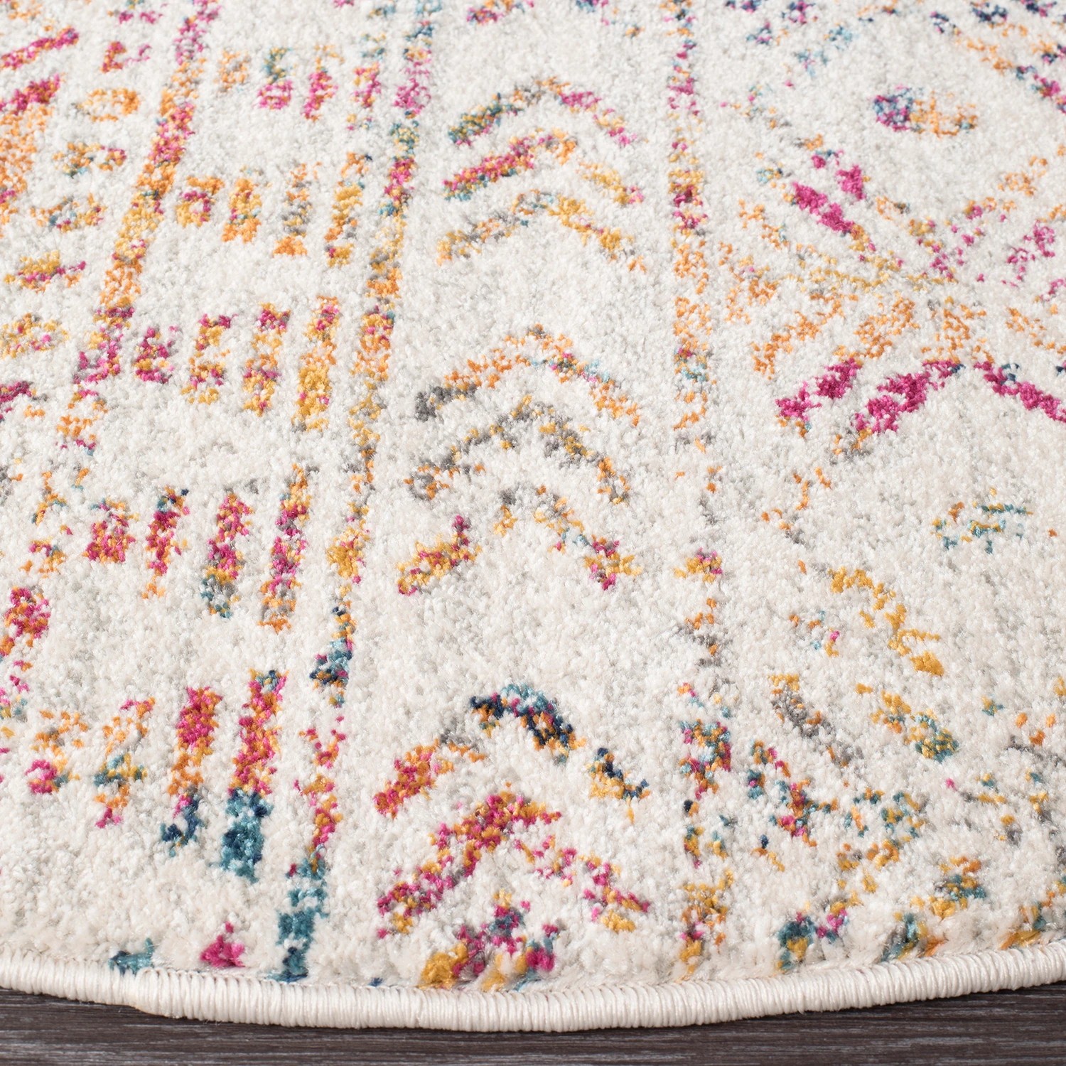 3 Common Ground Rugs Bluebay 456 150x150cm - Small Round Power Loomed Pet Friendly Rug - Natural, 3 of 6