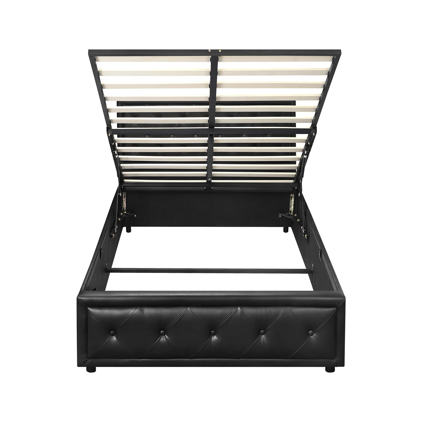 8 Oikiture King Single Bed Frame Gas Lift Base With Storage Enzo
 - Black, 8 of 10